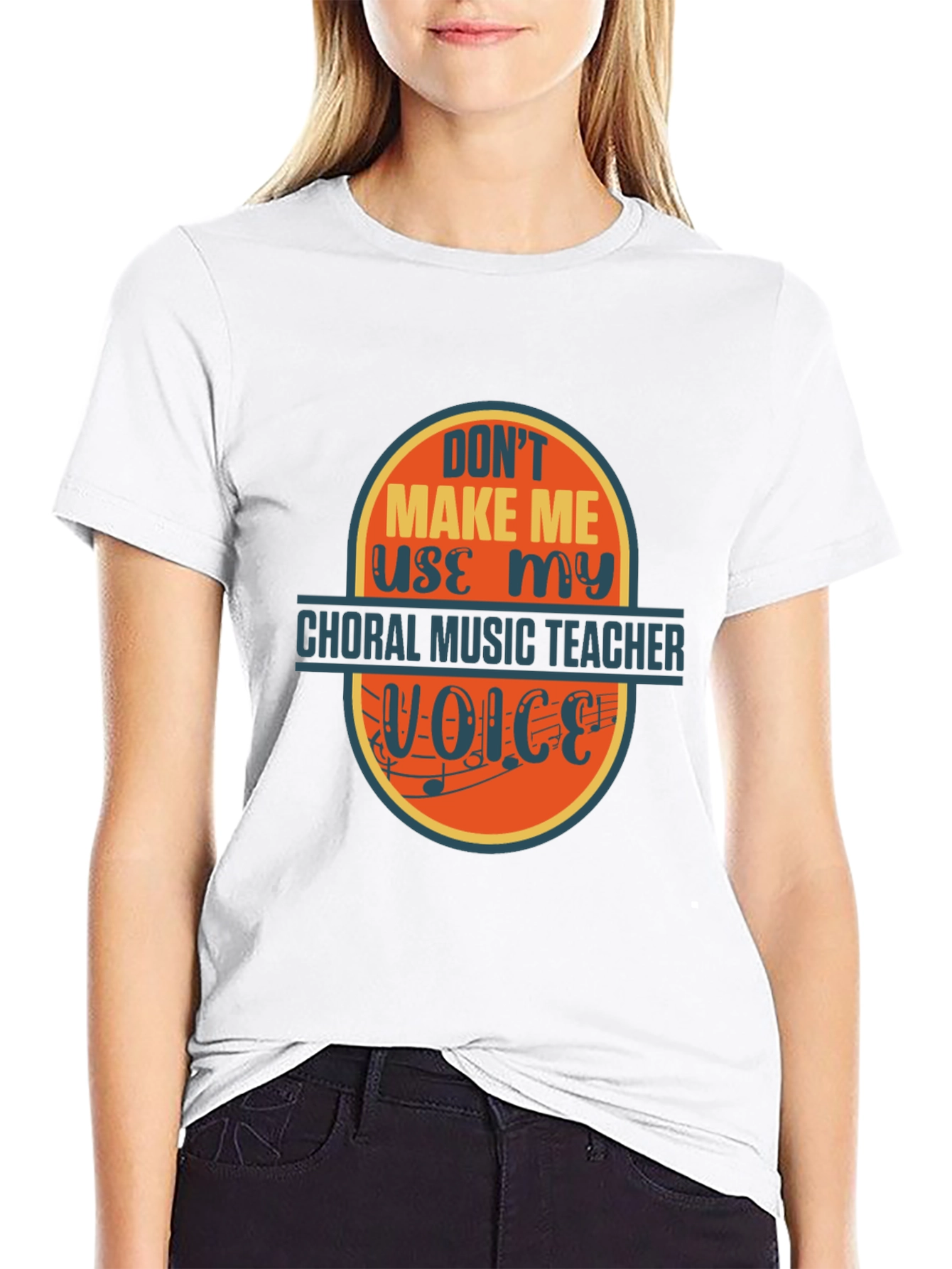 Choral Music Teacher T-Shirt - Funny Voice Warning
