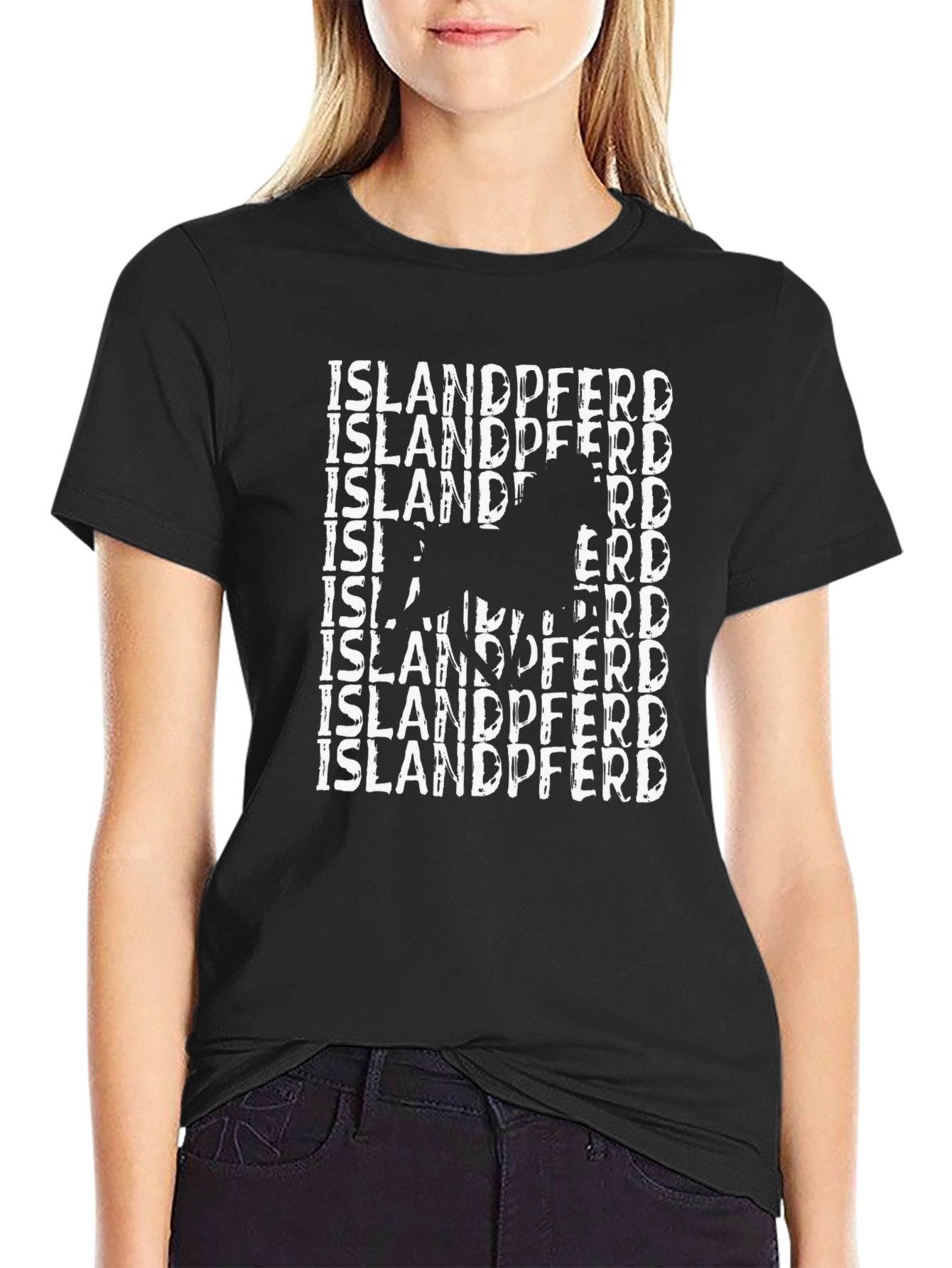 Islandpferd Horse Graphic Tee - Black