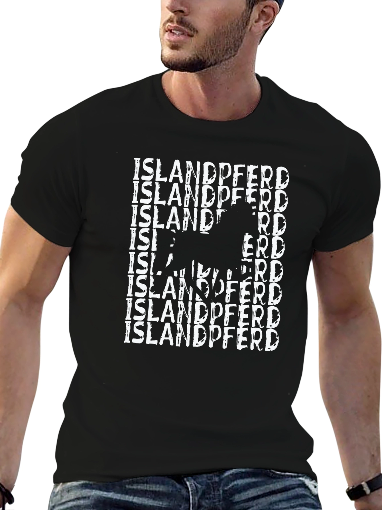 Islandpferd Horse Graphic Tee - Black