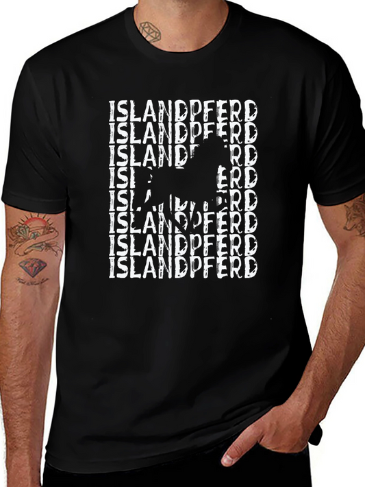 Islandpferd Horse Graphic Tee - Black