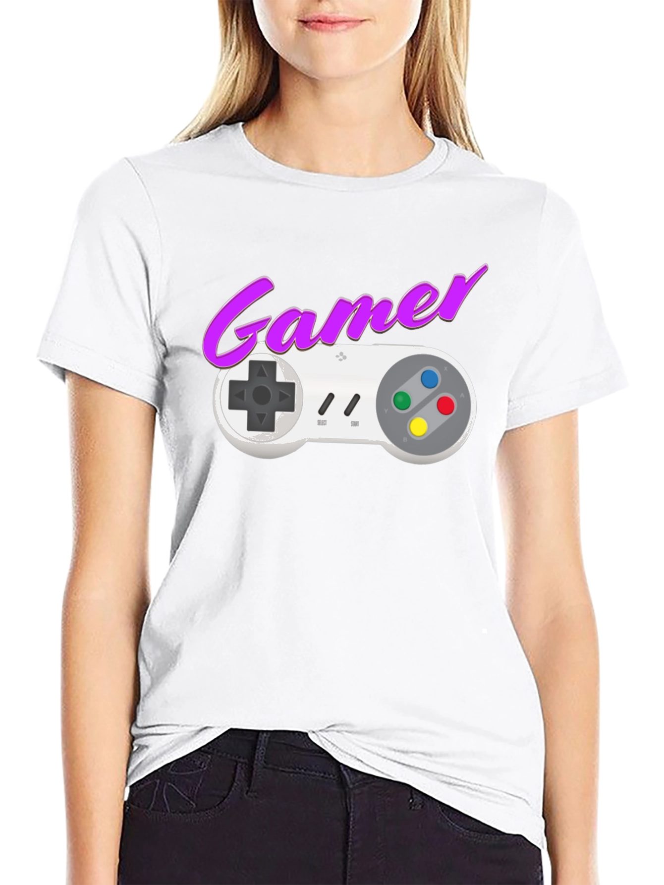 Retro Gamer T-Shirt - SNES Controller Graphic Tee