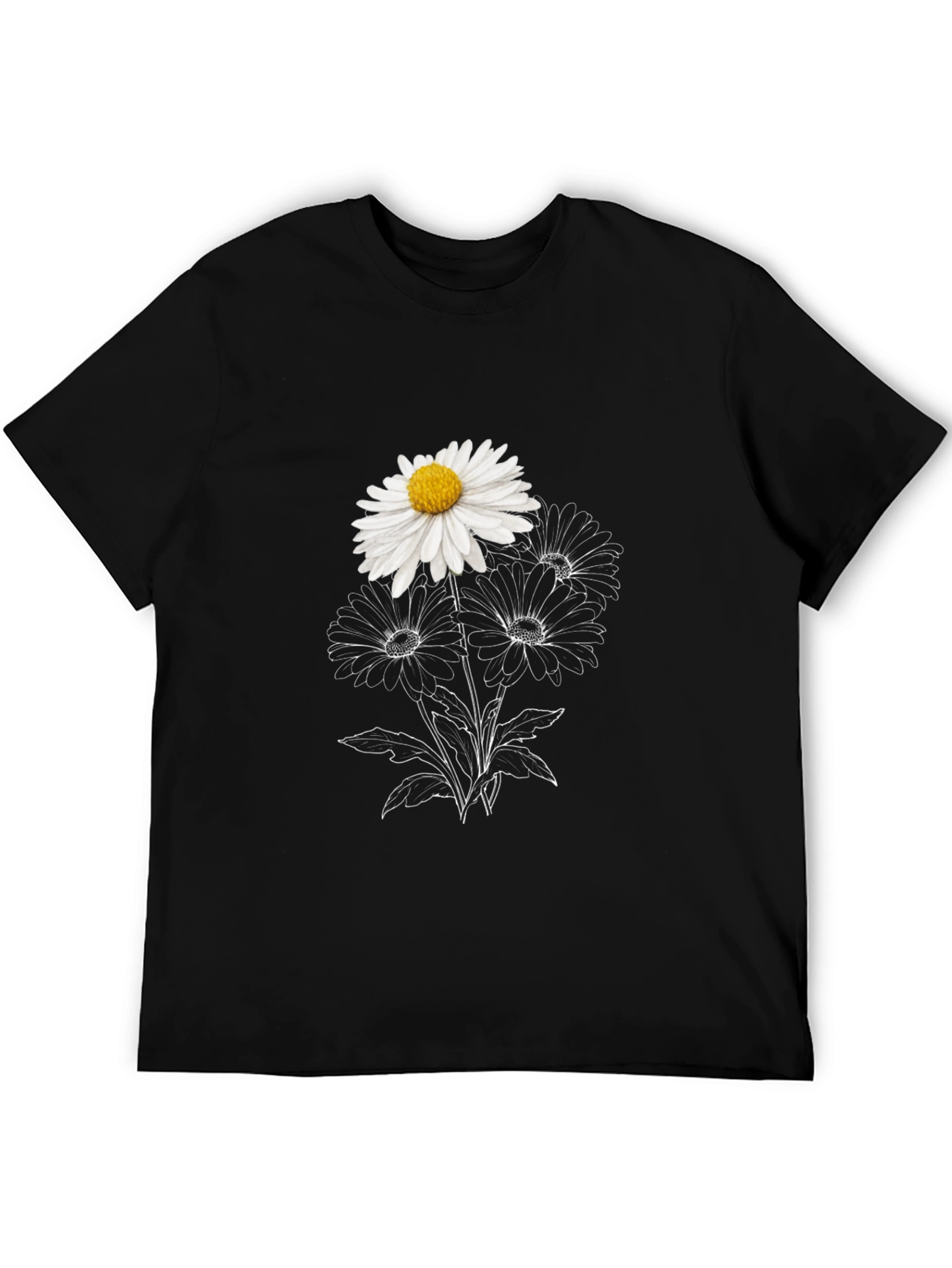 Daisy Graphic Black T-Shirt