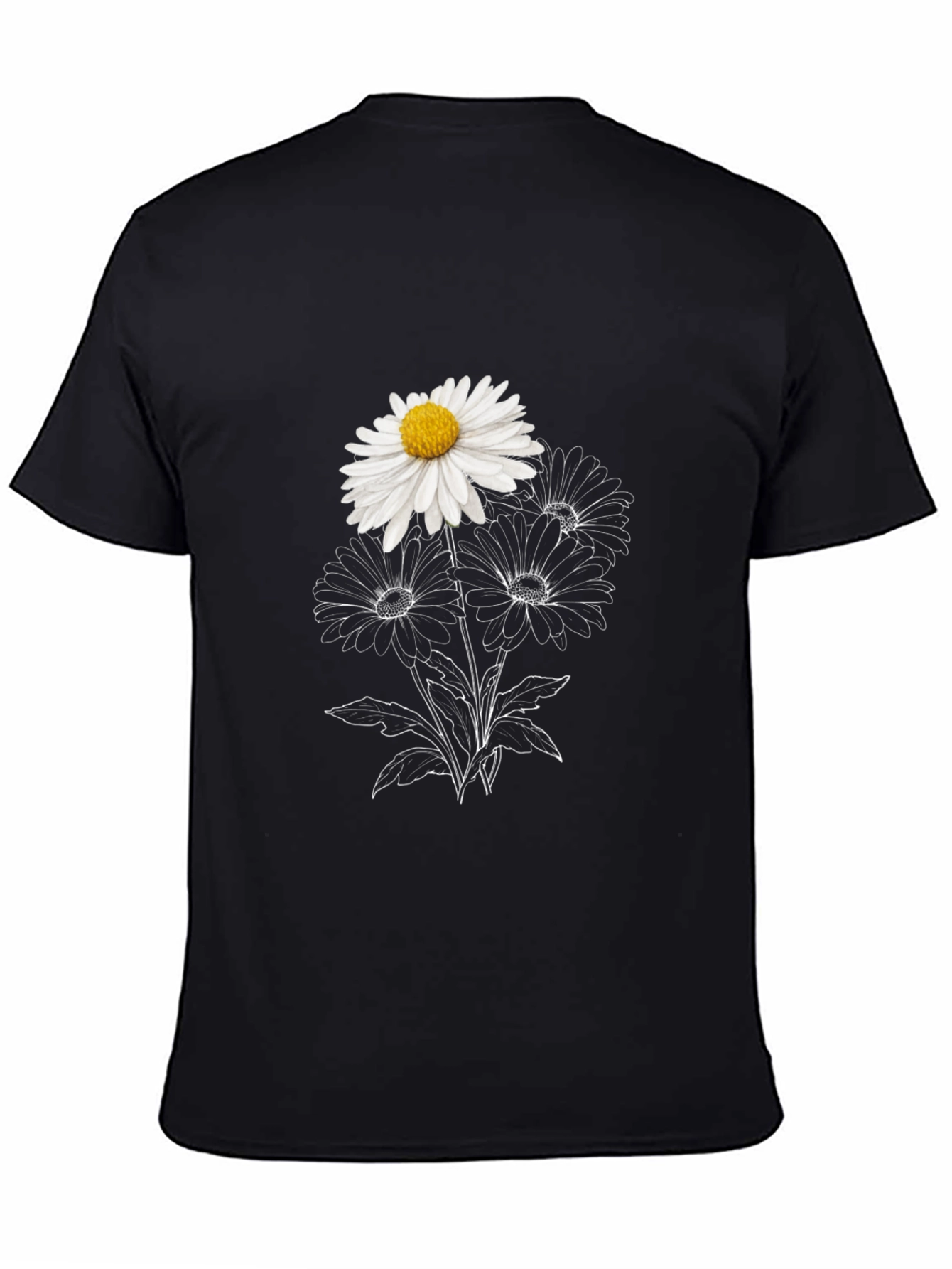 Daisy Graphic Black T-Shirt