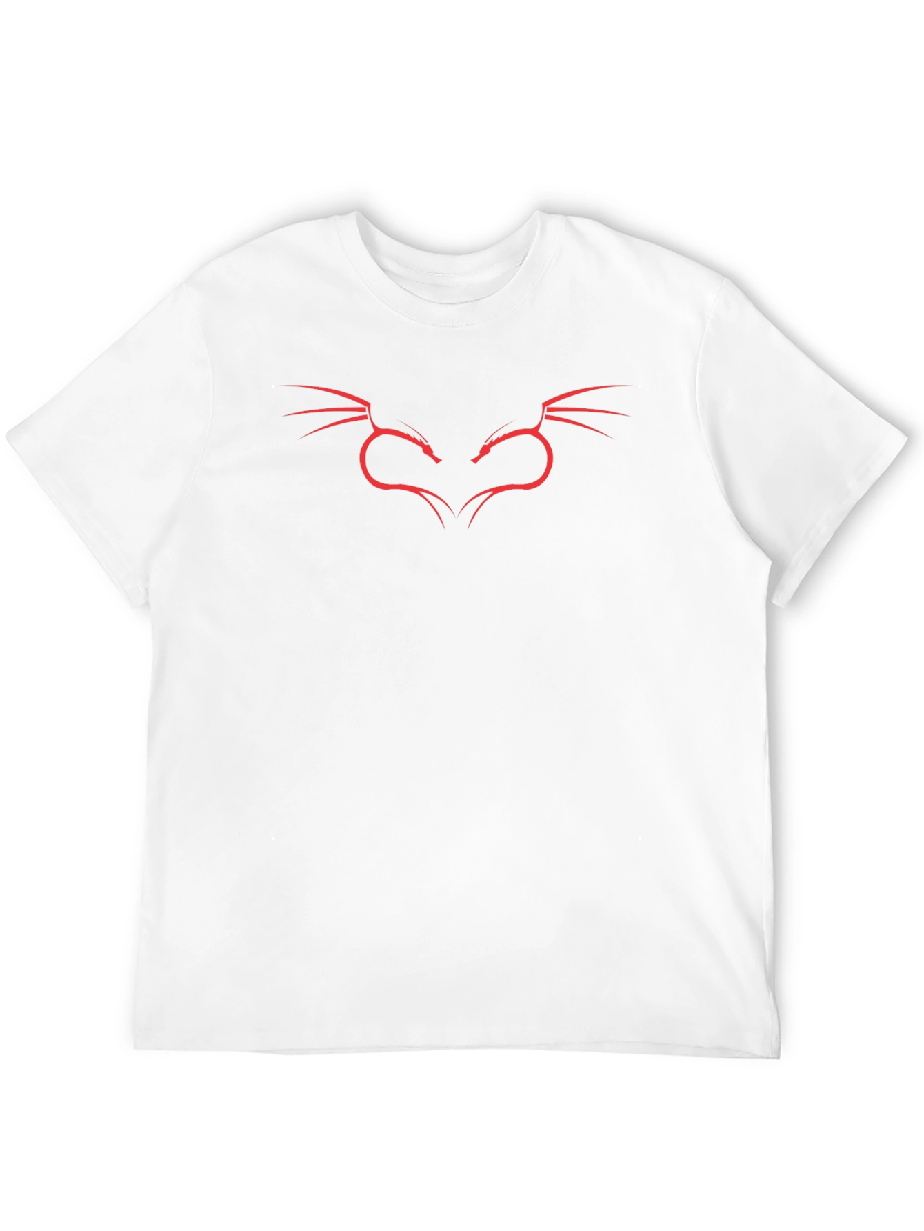 Black T-Shirt with Red Dragon Graphic