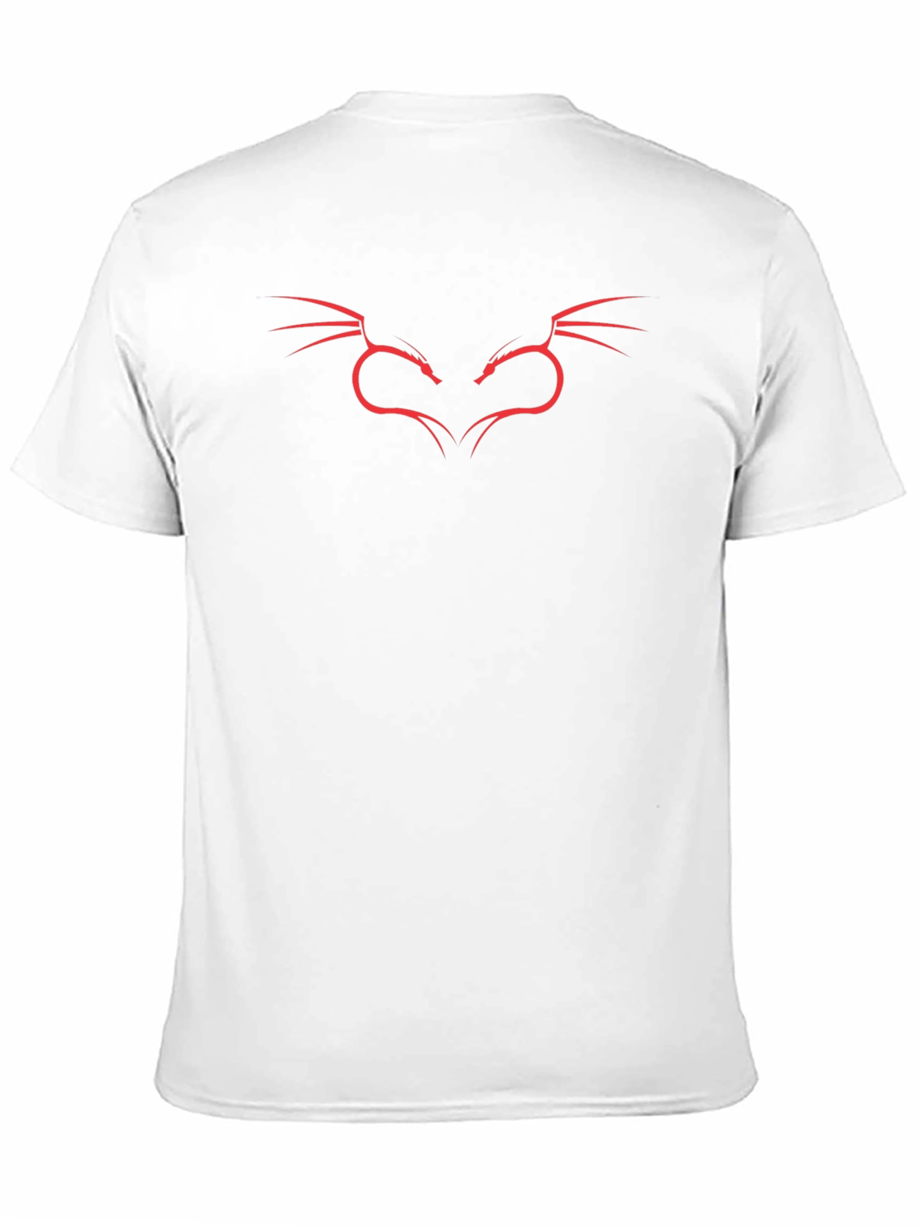 Black T-Shirt with Red Dragon Graphic