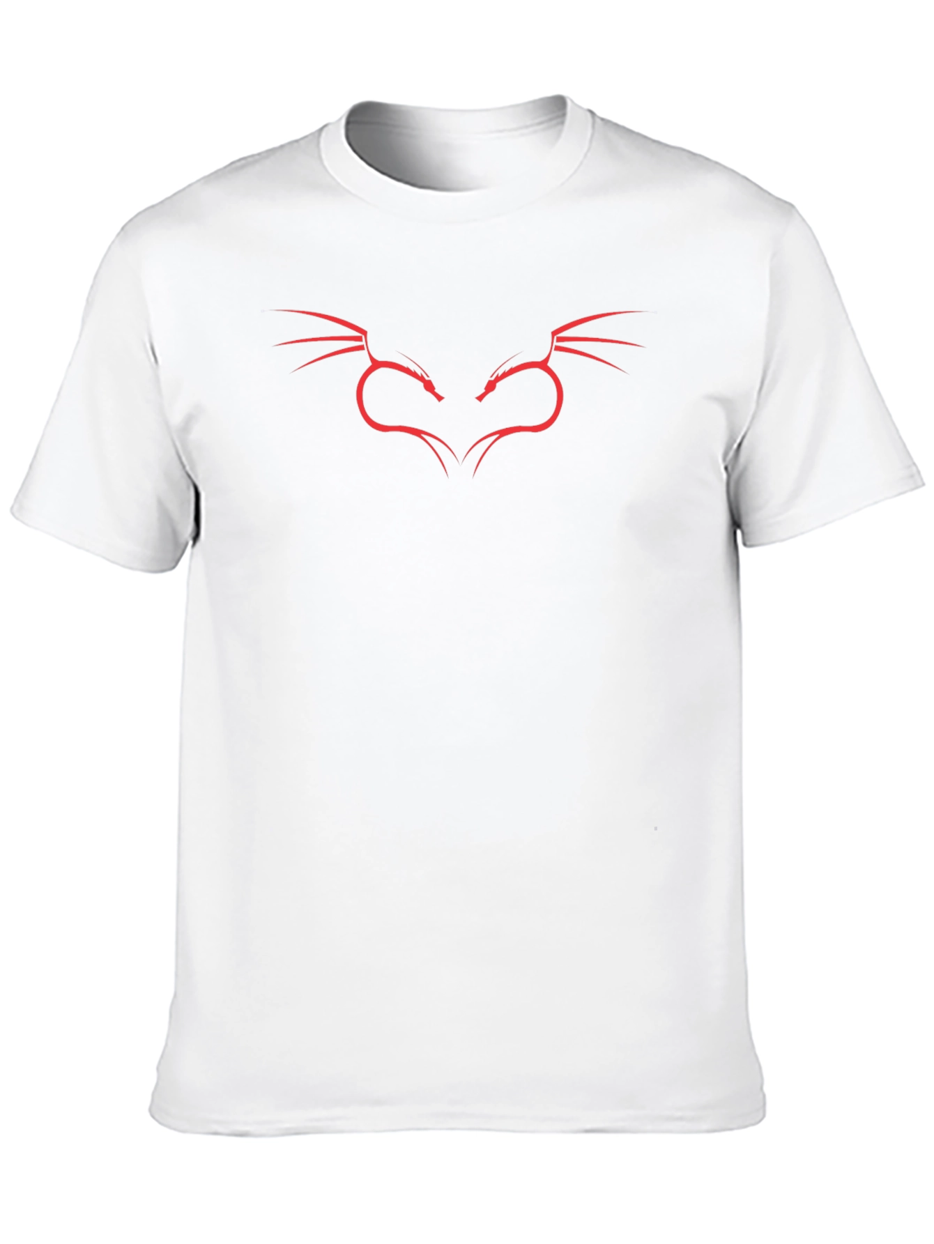 Black T-Shirt with Red Dragon Graphic