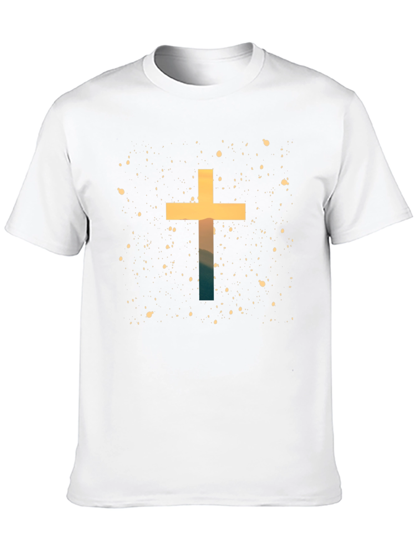 Faith Cross Graphic Tee - Black Cotton Blend Shirt