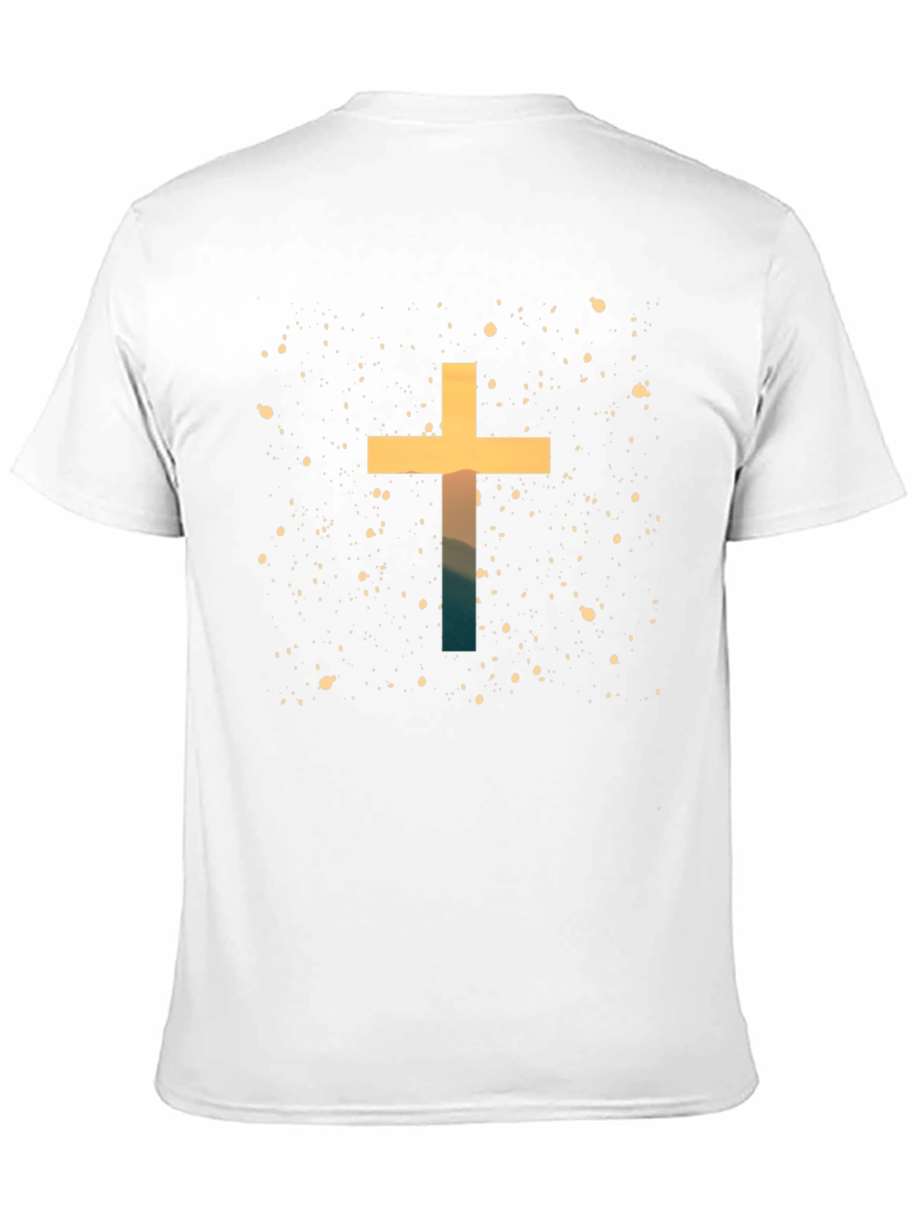 Faith Cross Graphic Tee - Black Cotton Blend Shirt
