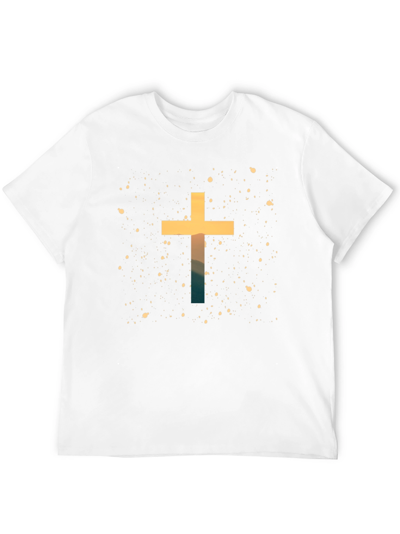 Faith Cross Graphic Tee - Black Cotton Blend Shirt