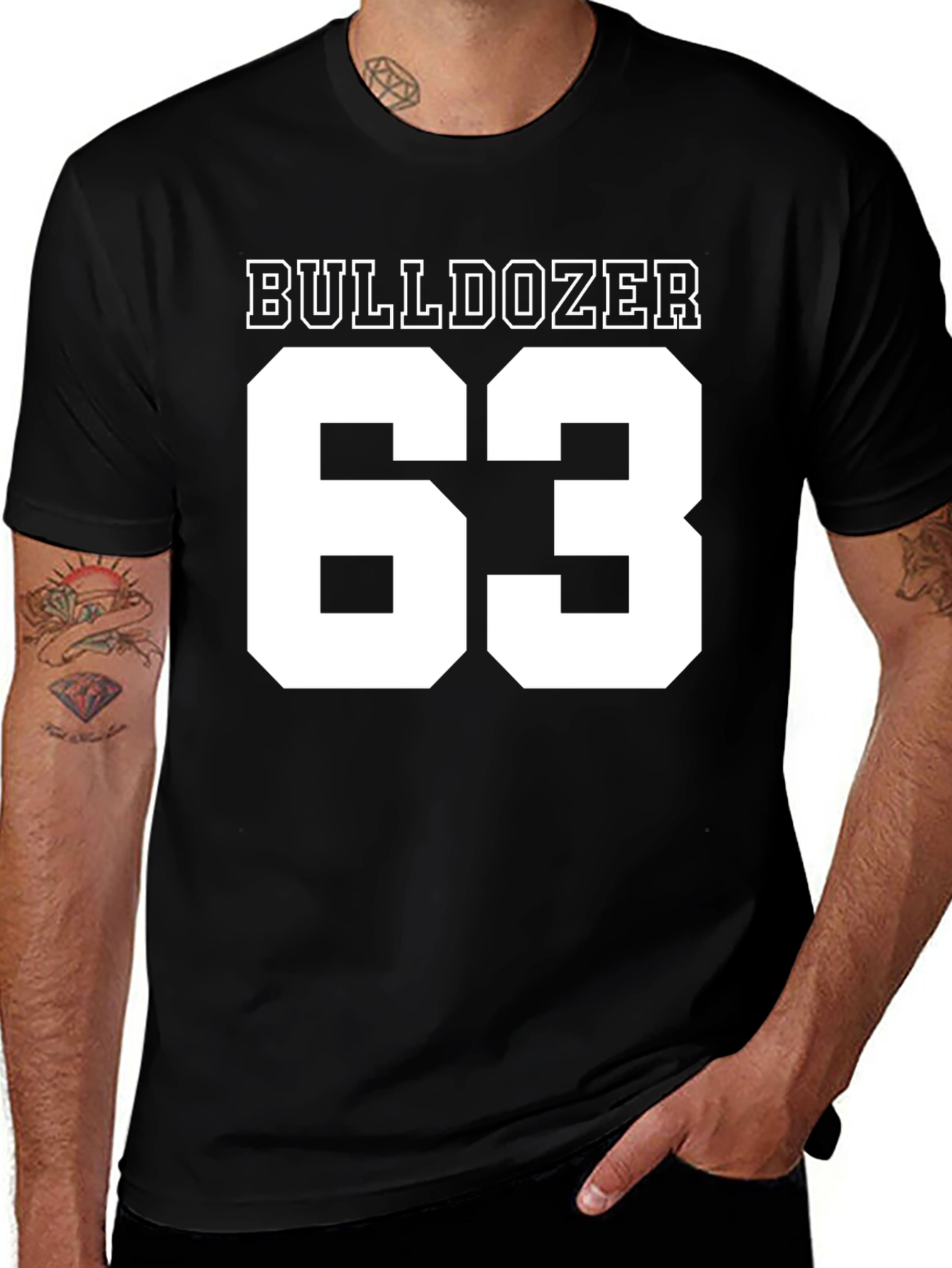 Bulldozer 63 Black T-Shirt
