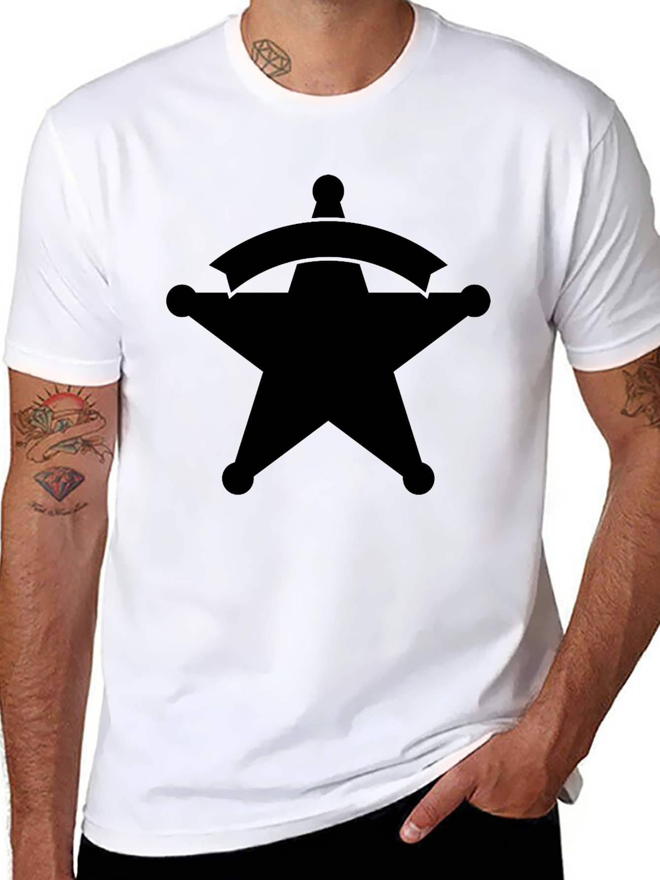 Sheriff Star Graphic Tee - Classic Western Style T-Shirt