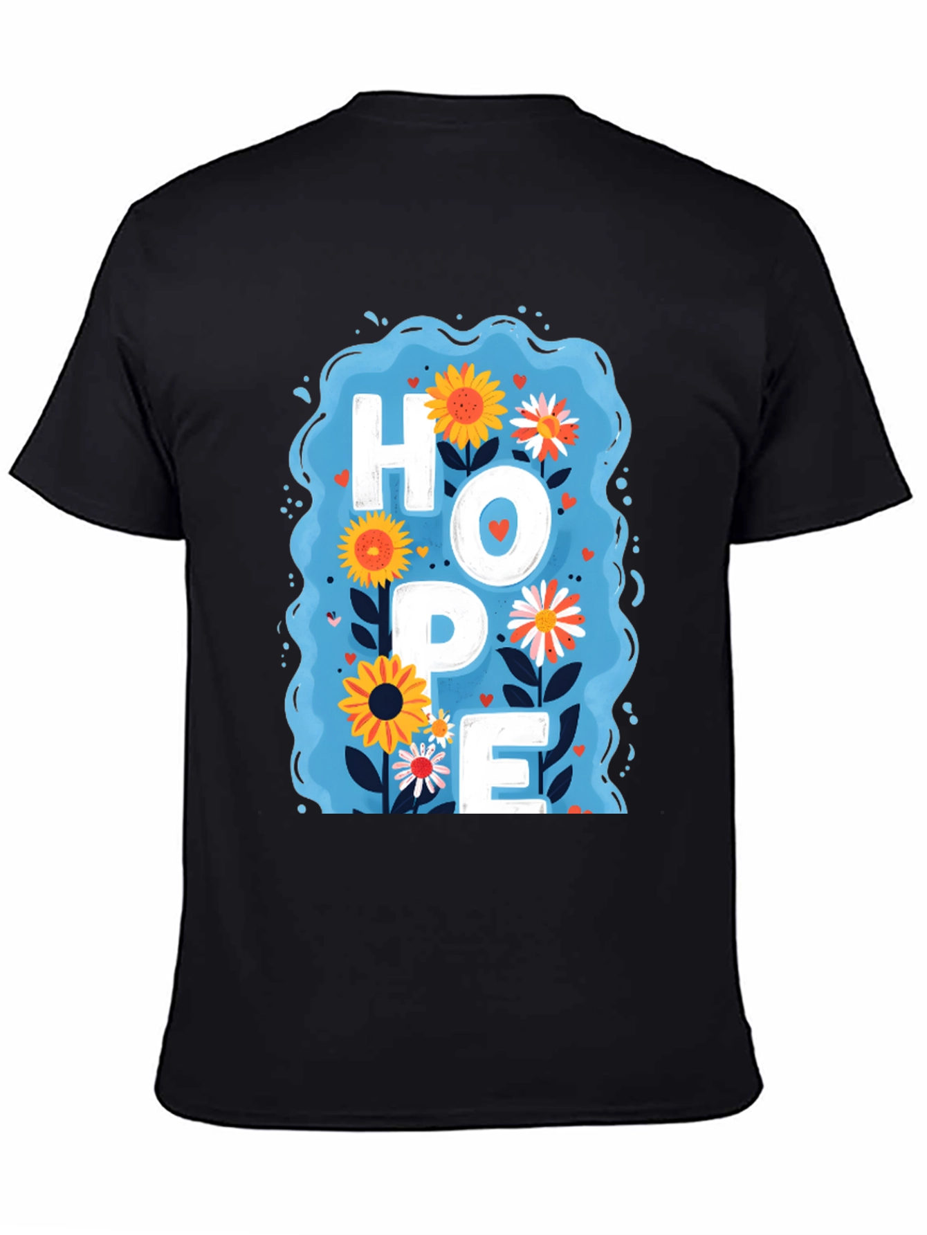 Floral HOPE Graphic Print T-Shirt
