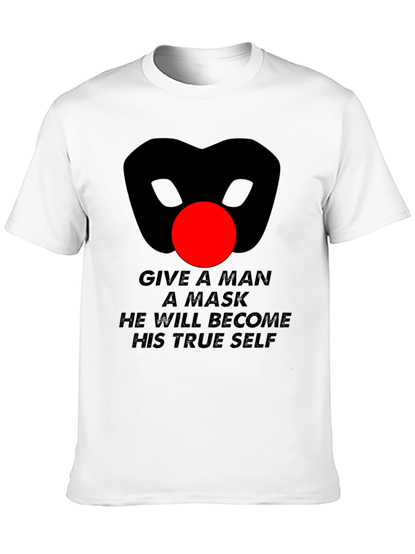 Mask Quote Graphic T-Shirt - Mens Black Tee