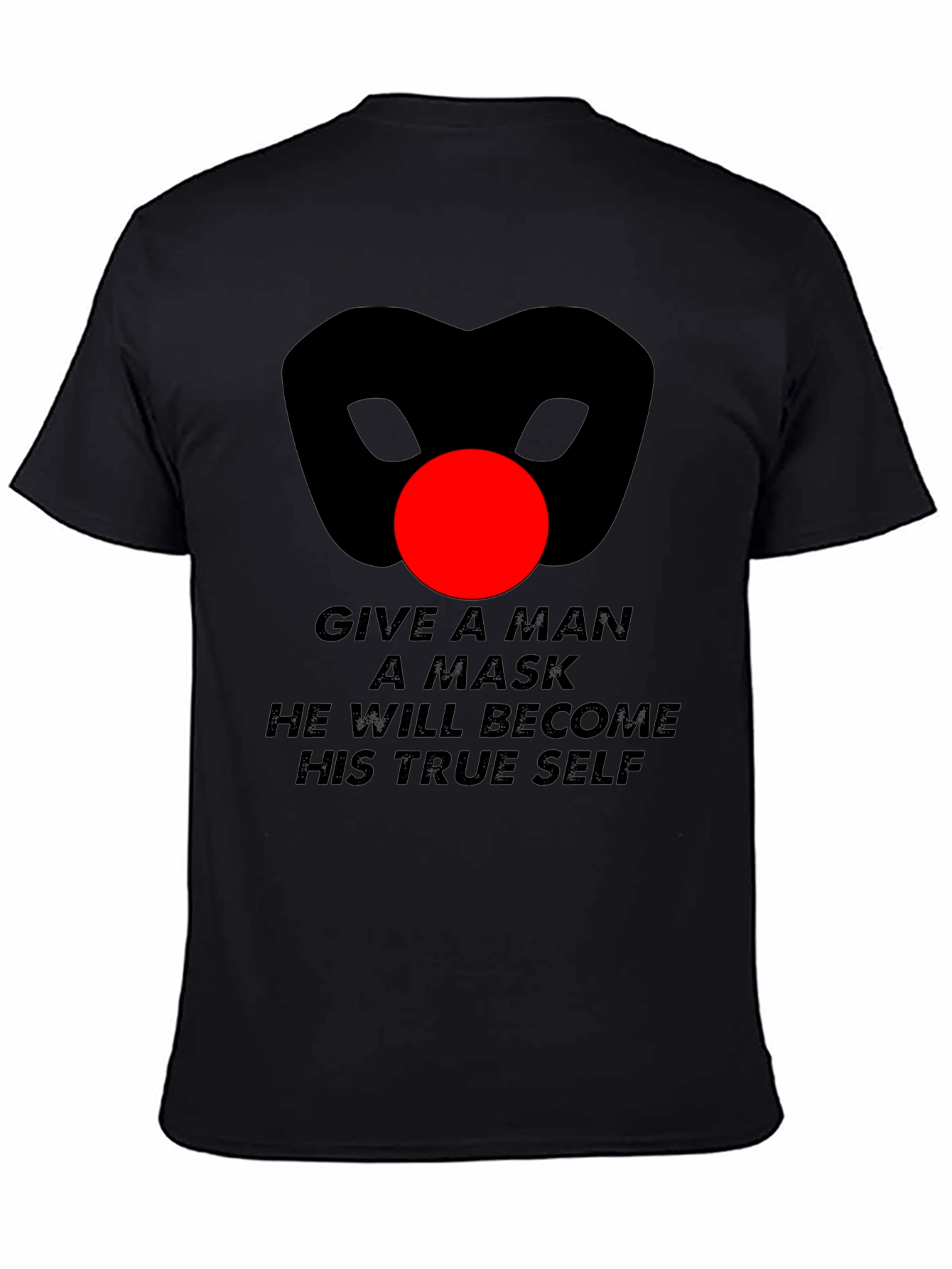 Mask Quote Graphic T-Shirt - Mens Black Tee