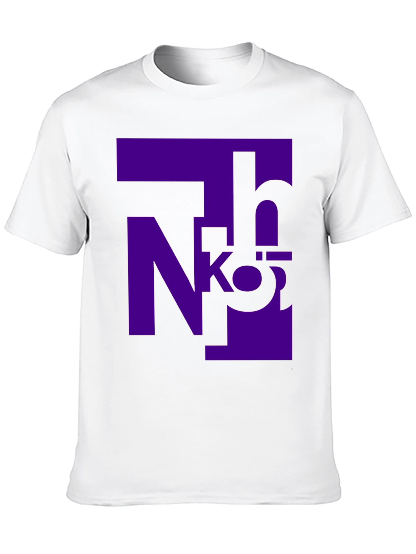 Abstract Purple Design Black T-Shirt