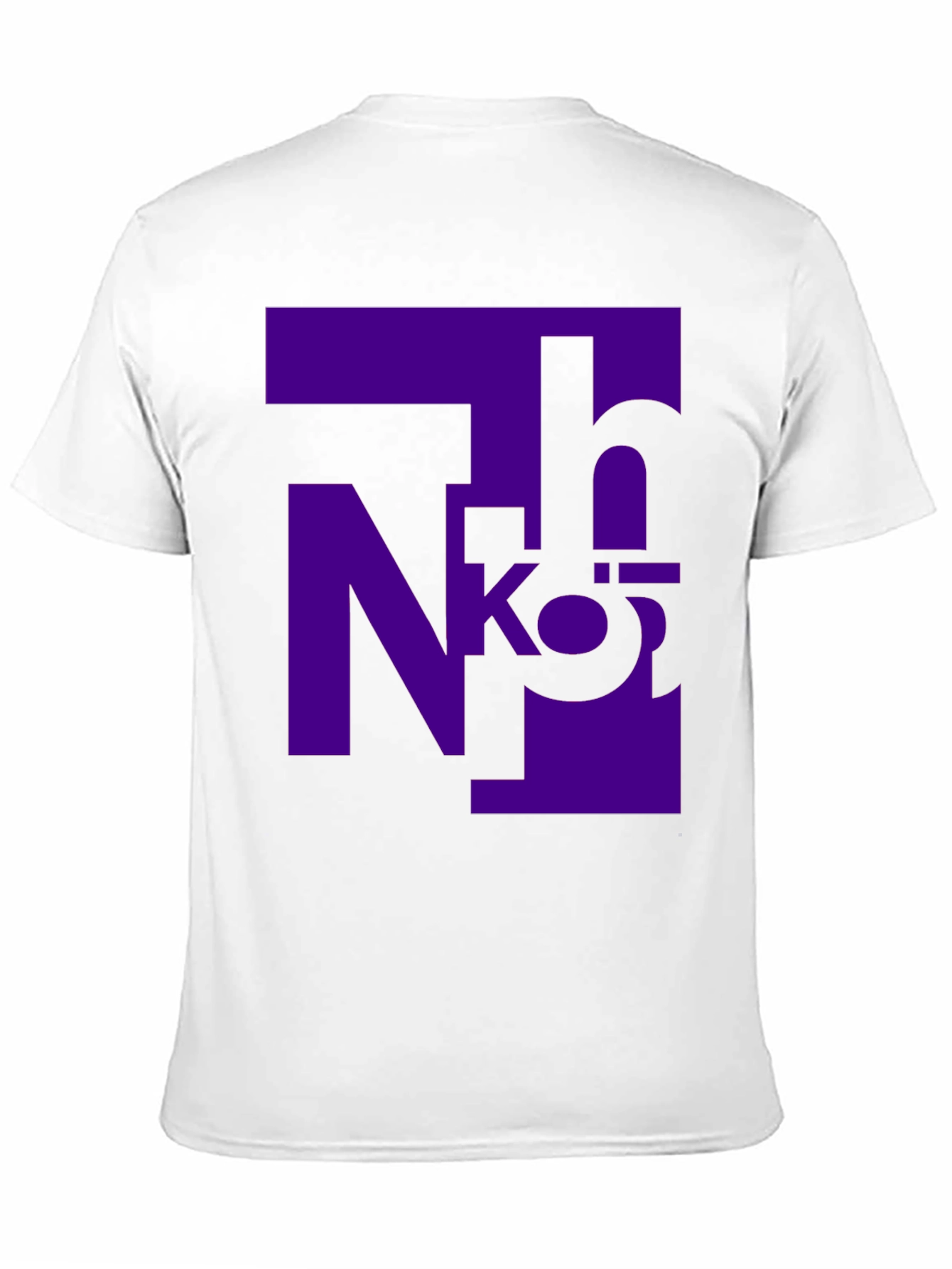Abstract Purple Design Black T-Shirt