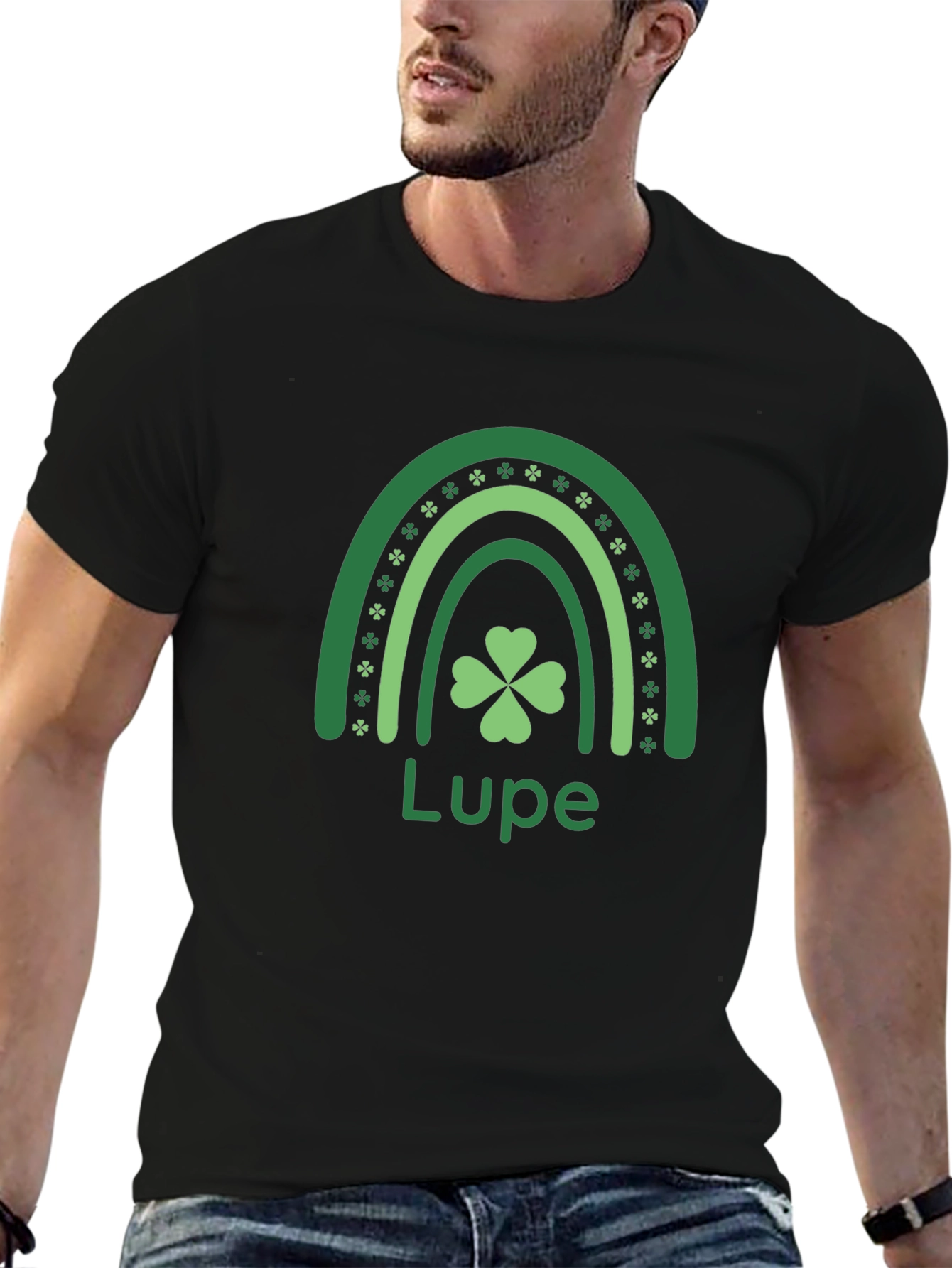 St. Patricks Day Rainbow Clover Personalized T-Shirt
