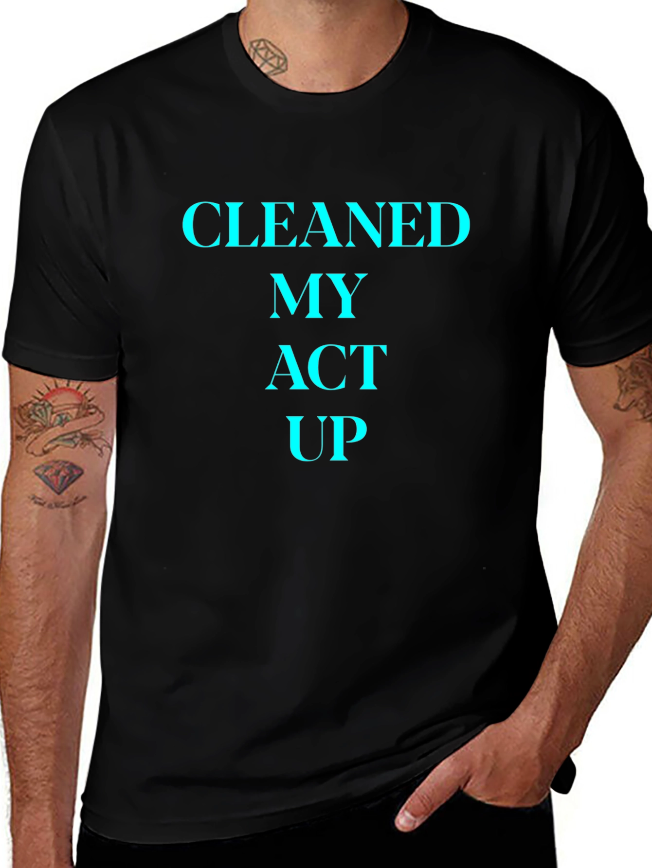 Cleaned My Act Up T-Shirt -  Mens Graphic Tee