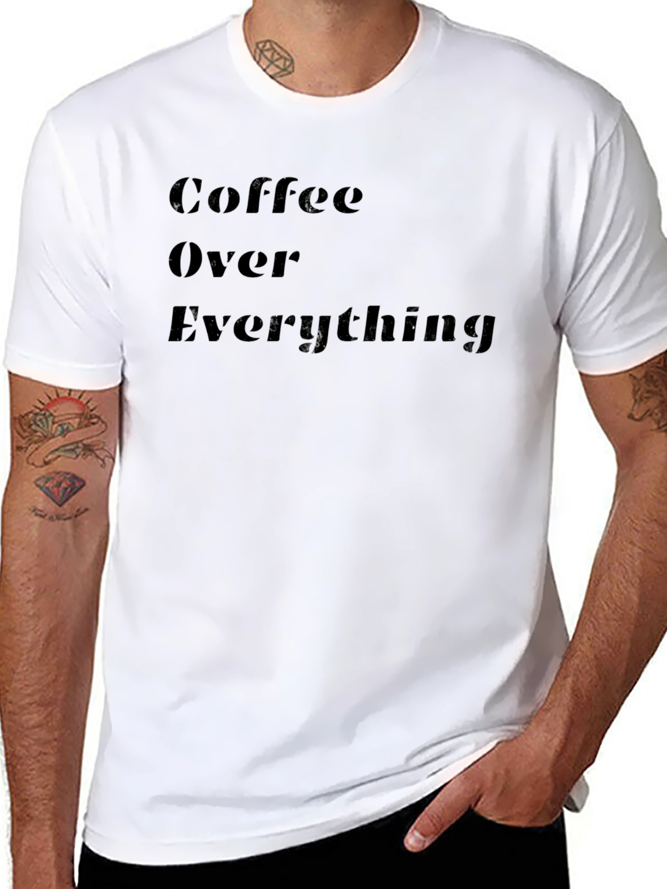 Coffee Over Everything Black Graphic Tee