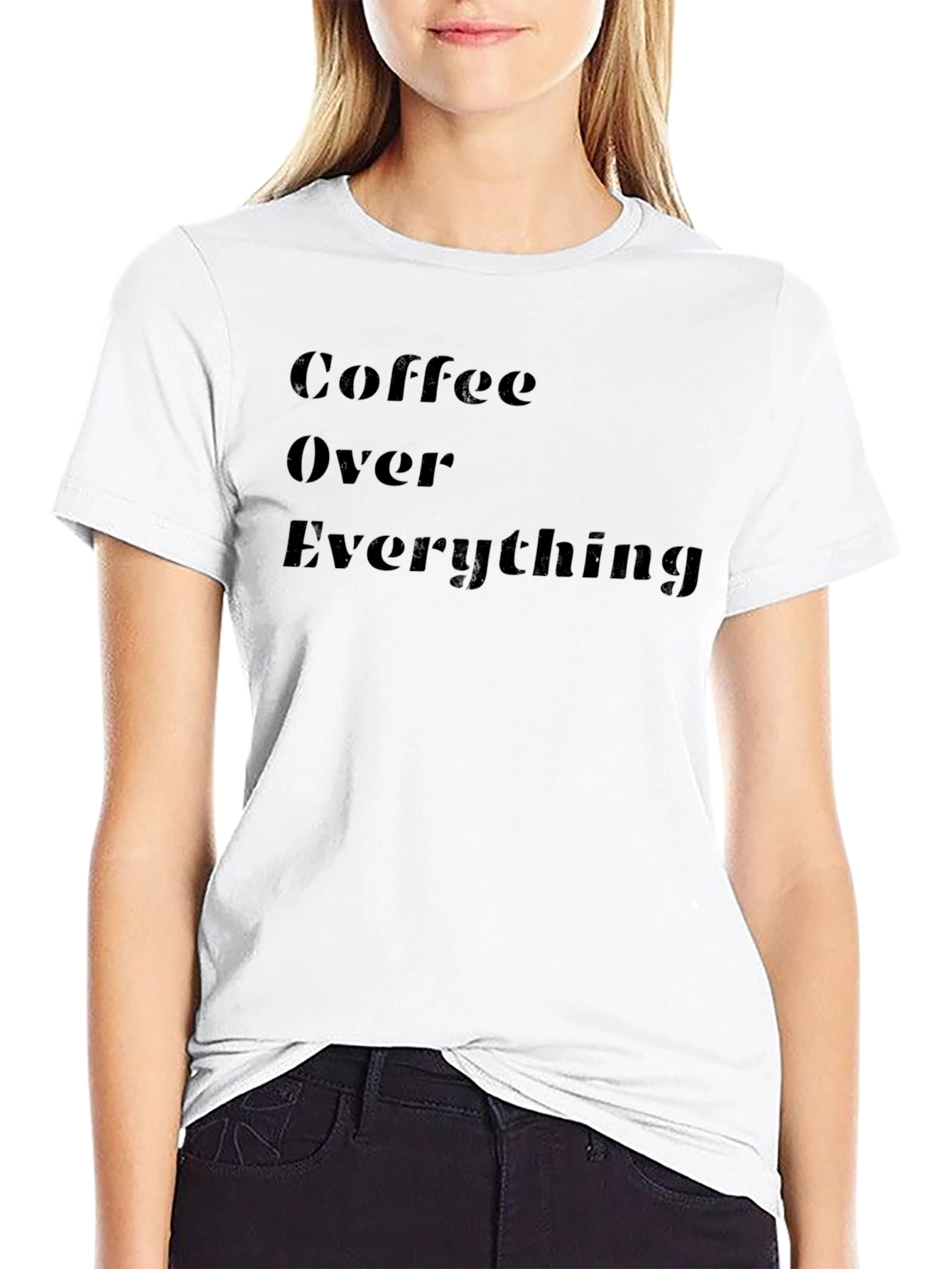 Coffee Over Everything Black Graphic Tee
