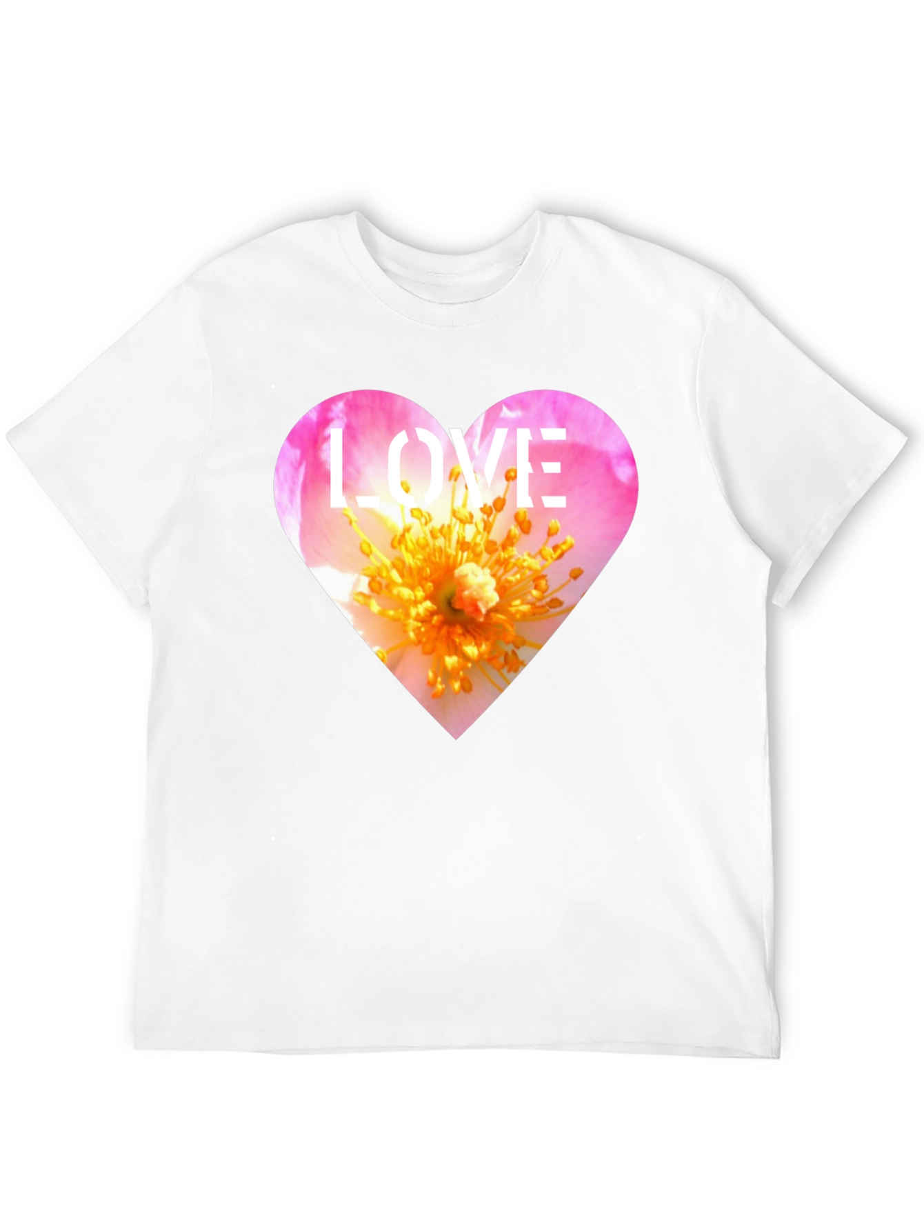 Love Heart Floral T-Shirt - Stylish Graphic Tee