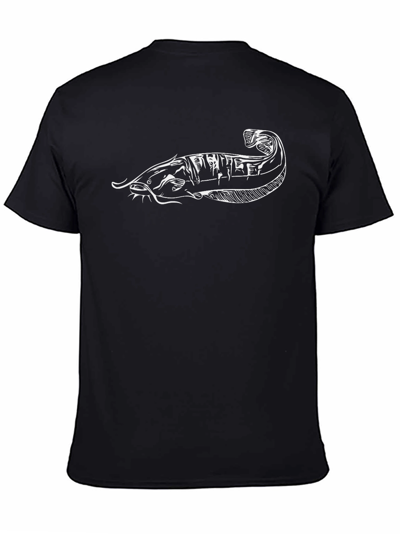 Catfish Graphic Tee - Black Cotton T-Shirt