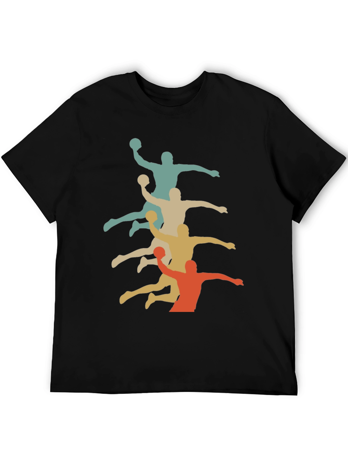 Retro Handball Player Graphic T-Shirt