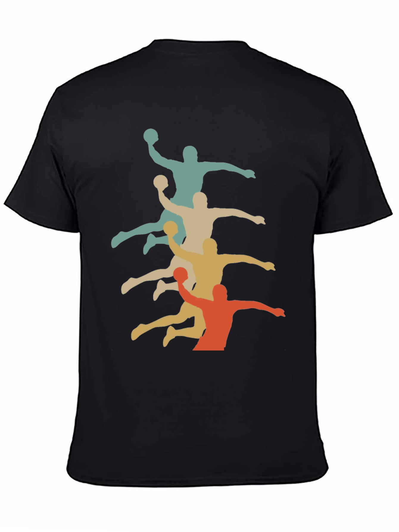 Retro Handball Player Graphic T-Shirt