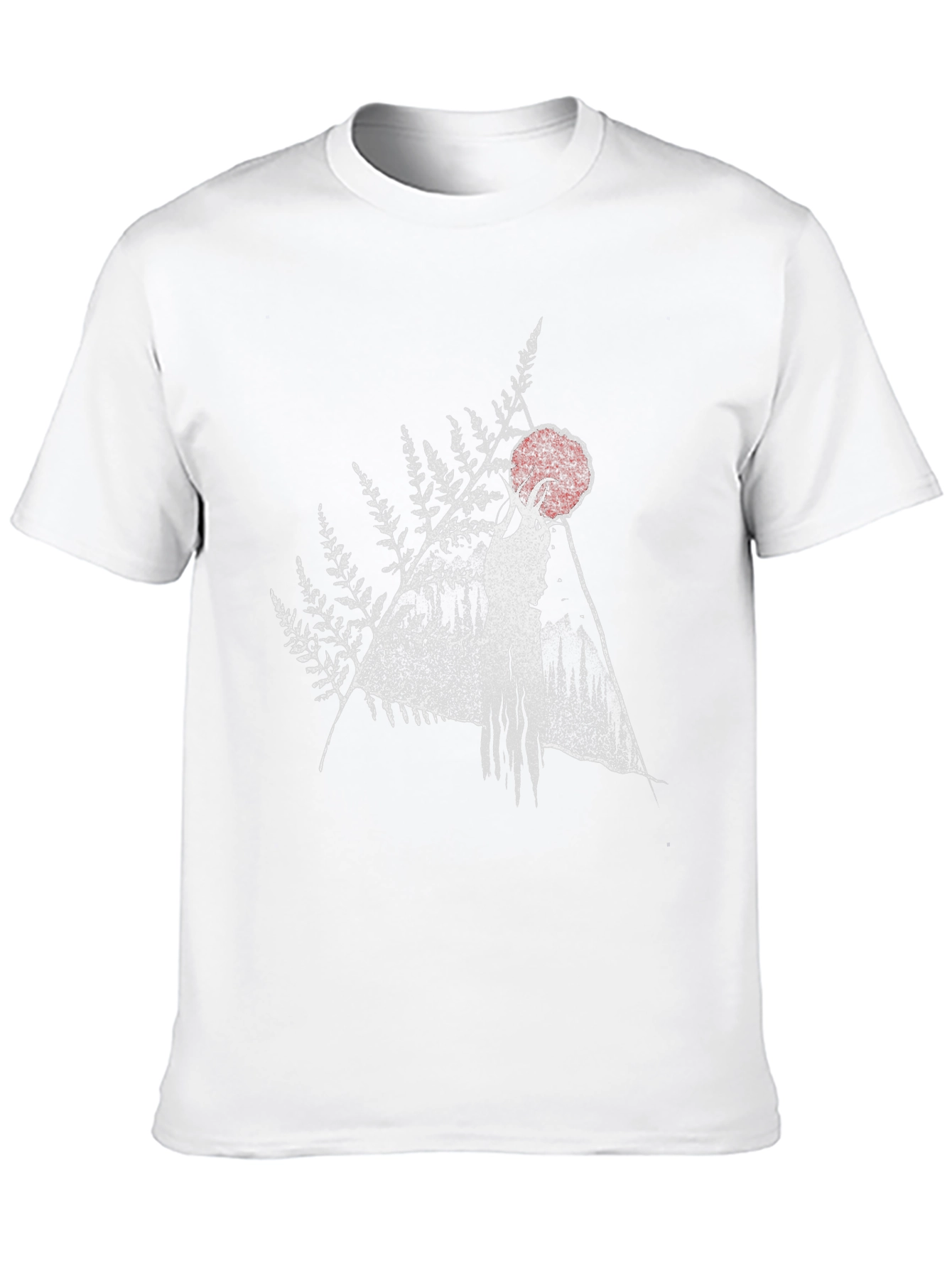 Nature Spirit Graphic Tee - Black Cotton Blend Shirt