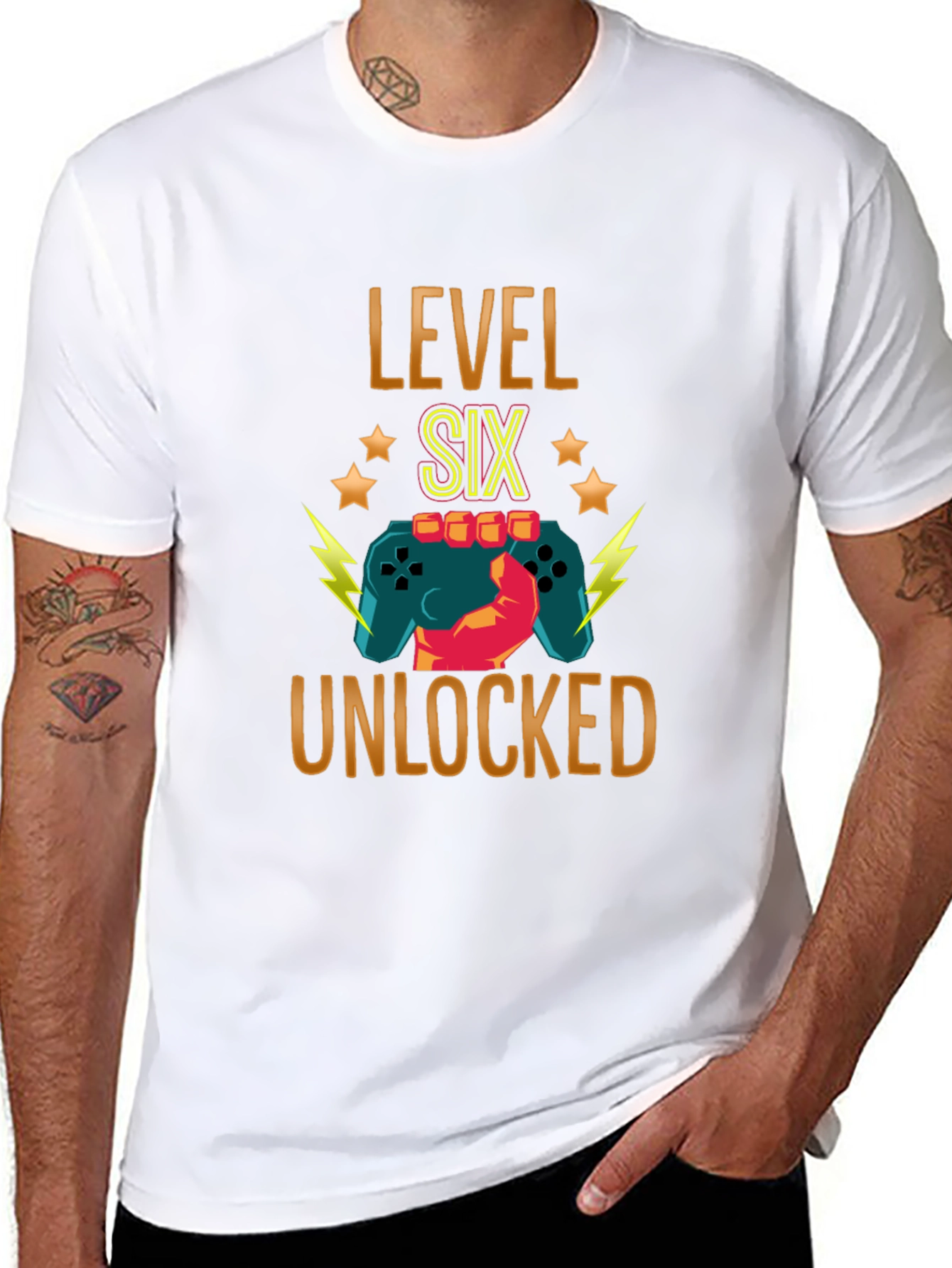 Level Six Unlocked Gamer Birthday Tee