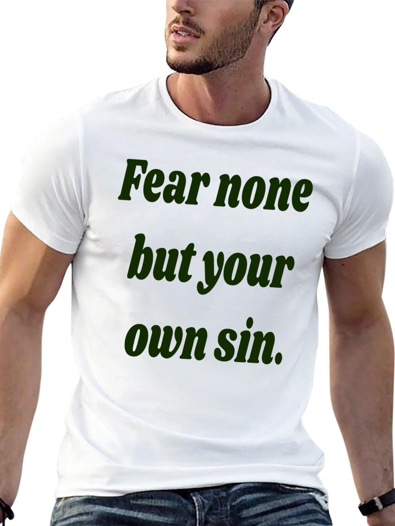 Fear None Graphic Tee - Black Cotton T-Shirt
