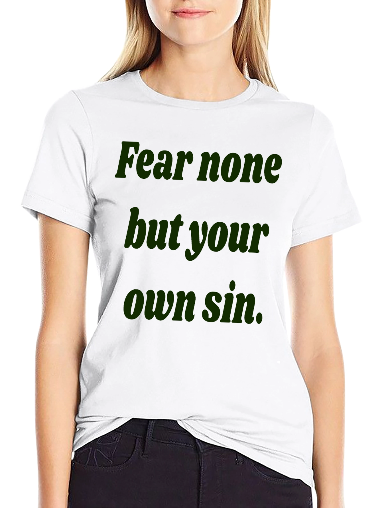 Fear None Graphic Tee - Black Cotton T-Shirt