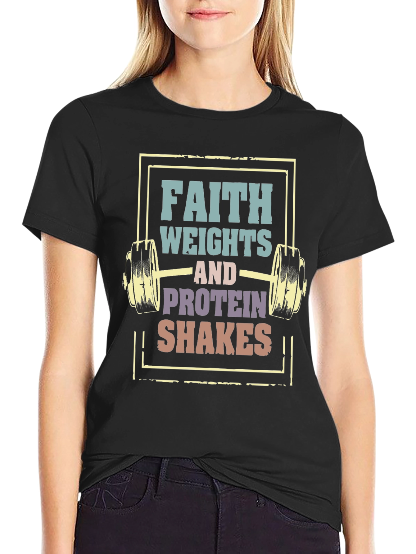 Faith Weights Protein Shakes Graphic Tee