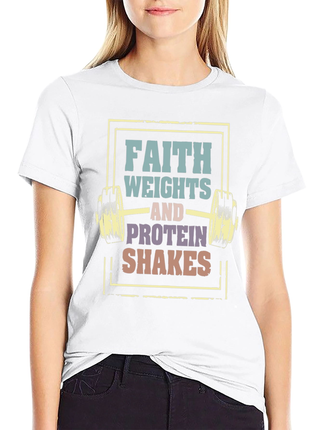 Faith Weights Protein Shakes Graphic Tee
