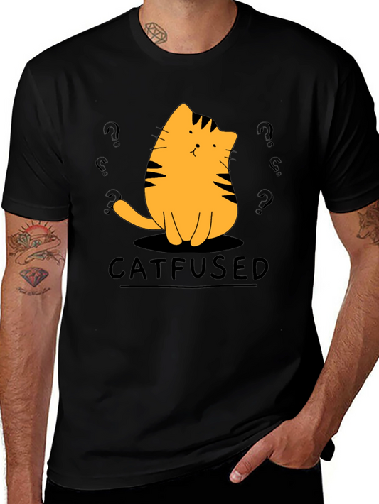 Catfused Graphic T-Shirt - Confused Cat Tee