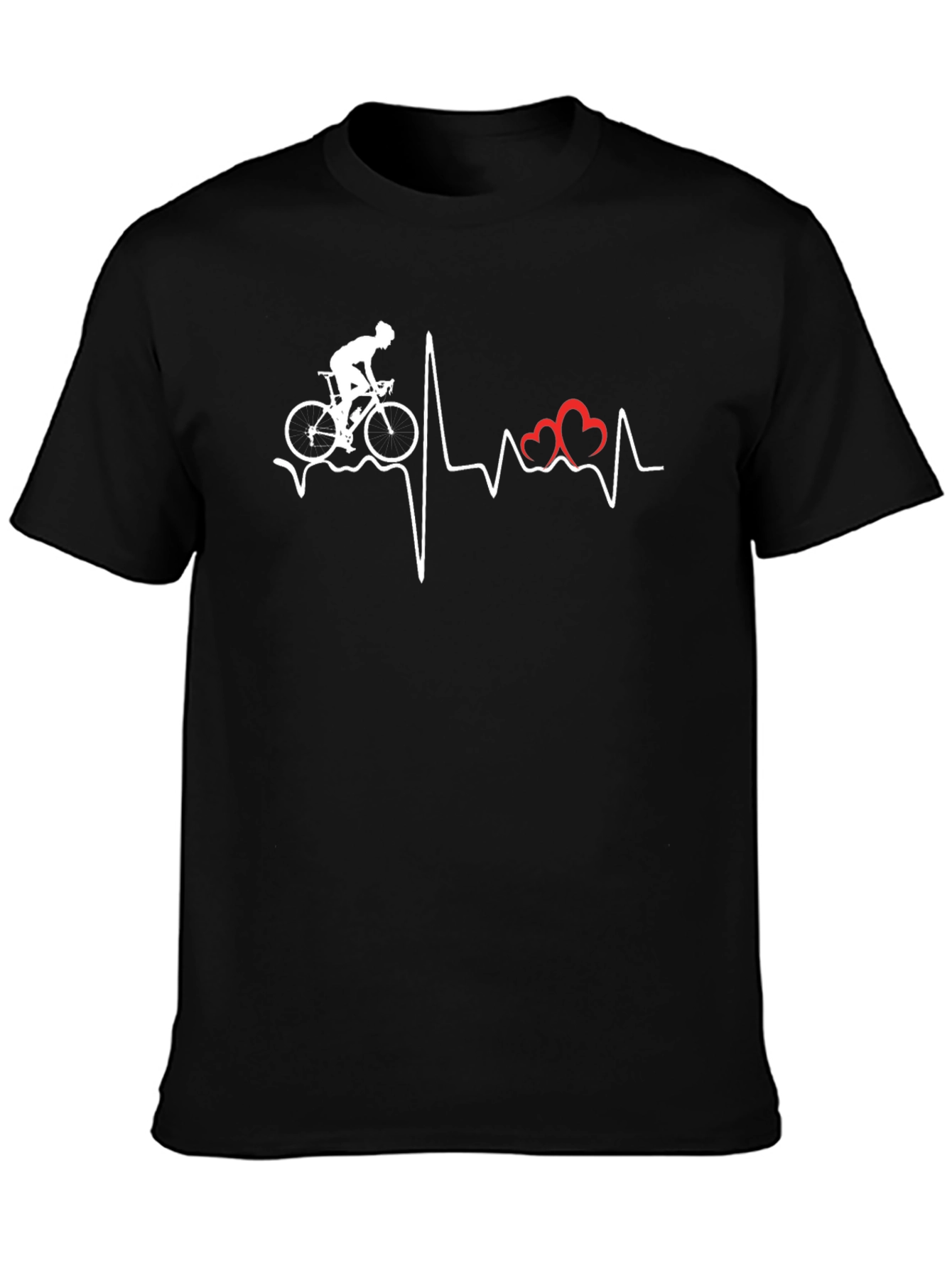 Cycling Heartbeat Graphic Tee - Ride with Passion