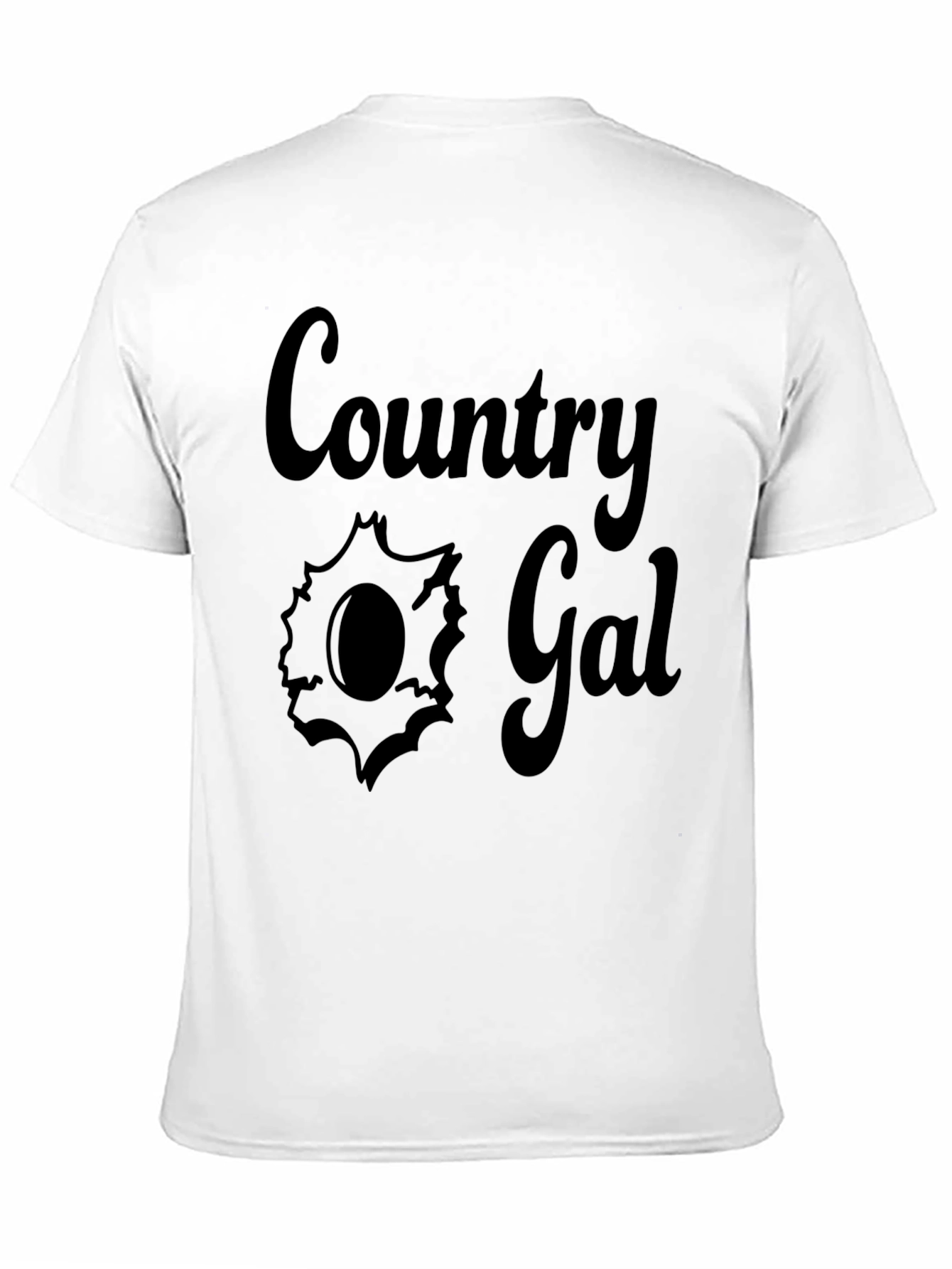 Country Gal Graphic Tee - Black Cotton T-Shirt