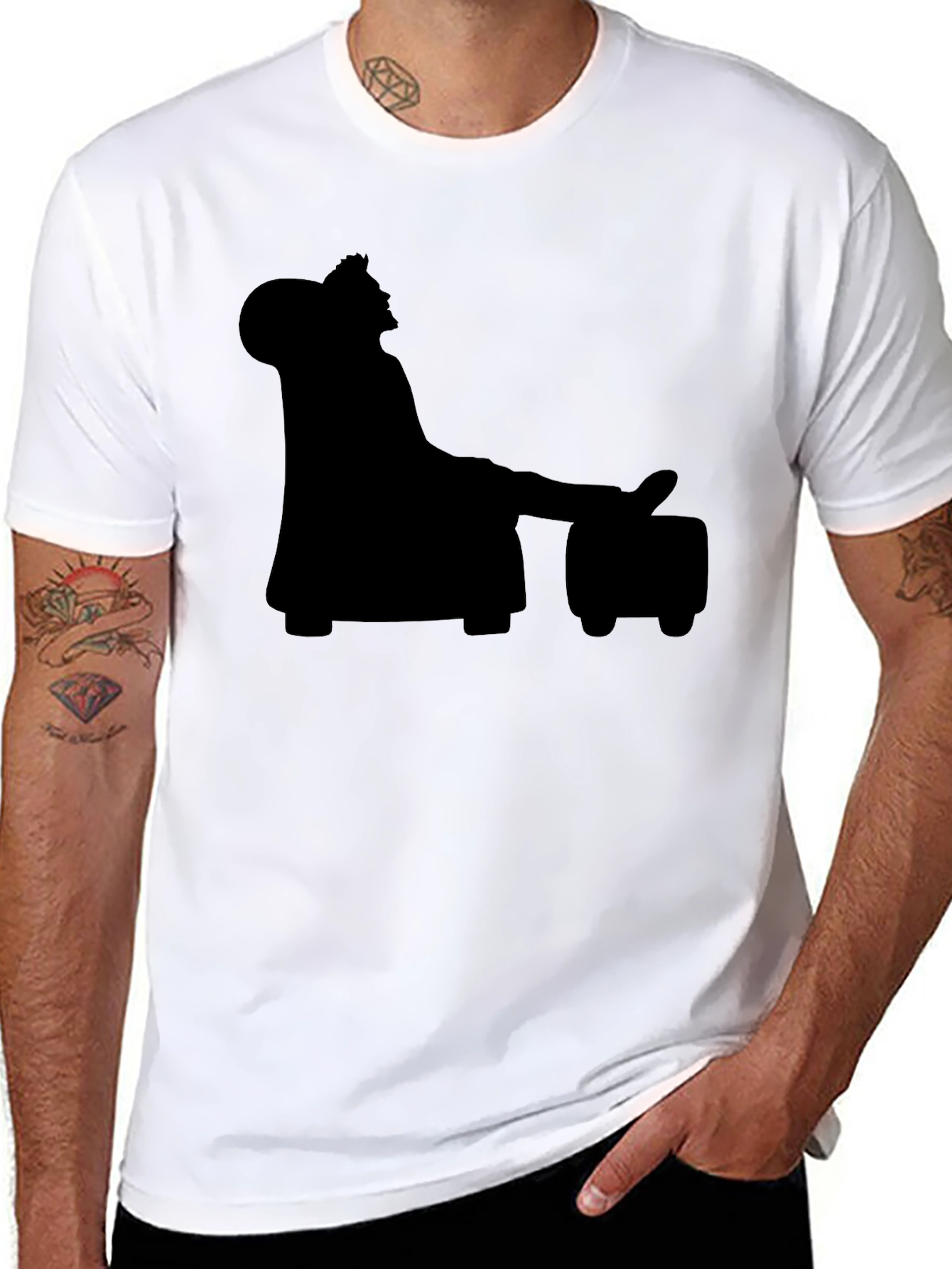 Silhouette King Relaxing on a Throne T-Shirt