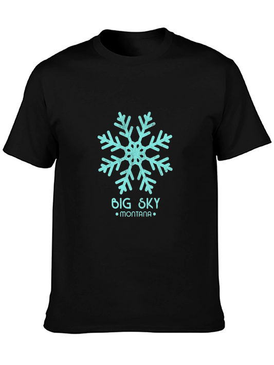 Big Sky Montana Snowflake T-Shirt