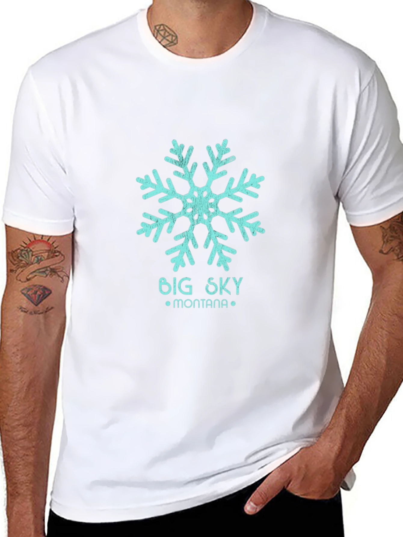 Big Sky Montana Snowflake T-Shirt