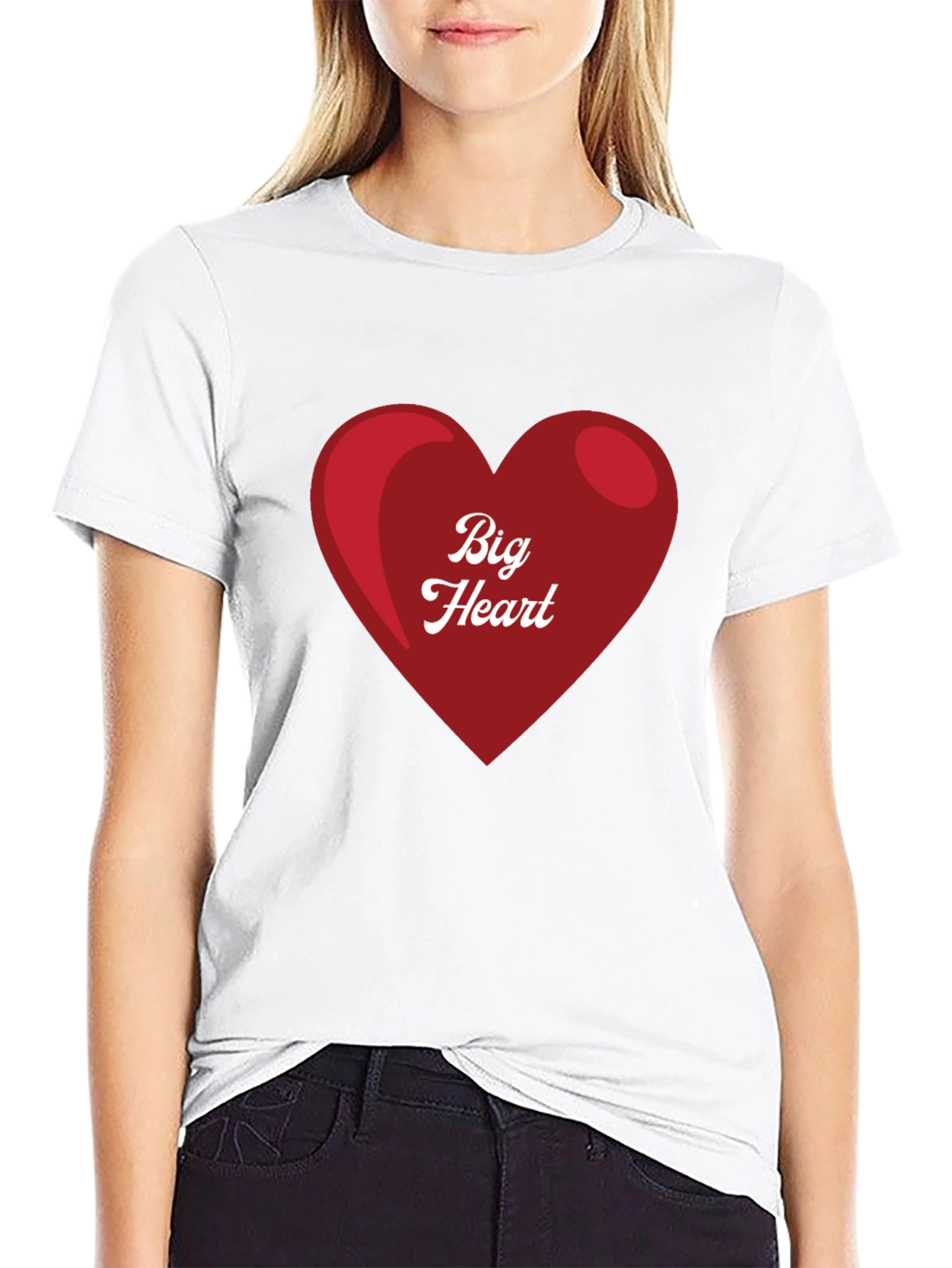 Big Heart Graphic Tee - Stylish Black T-Shirt