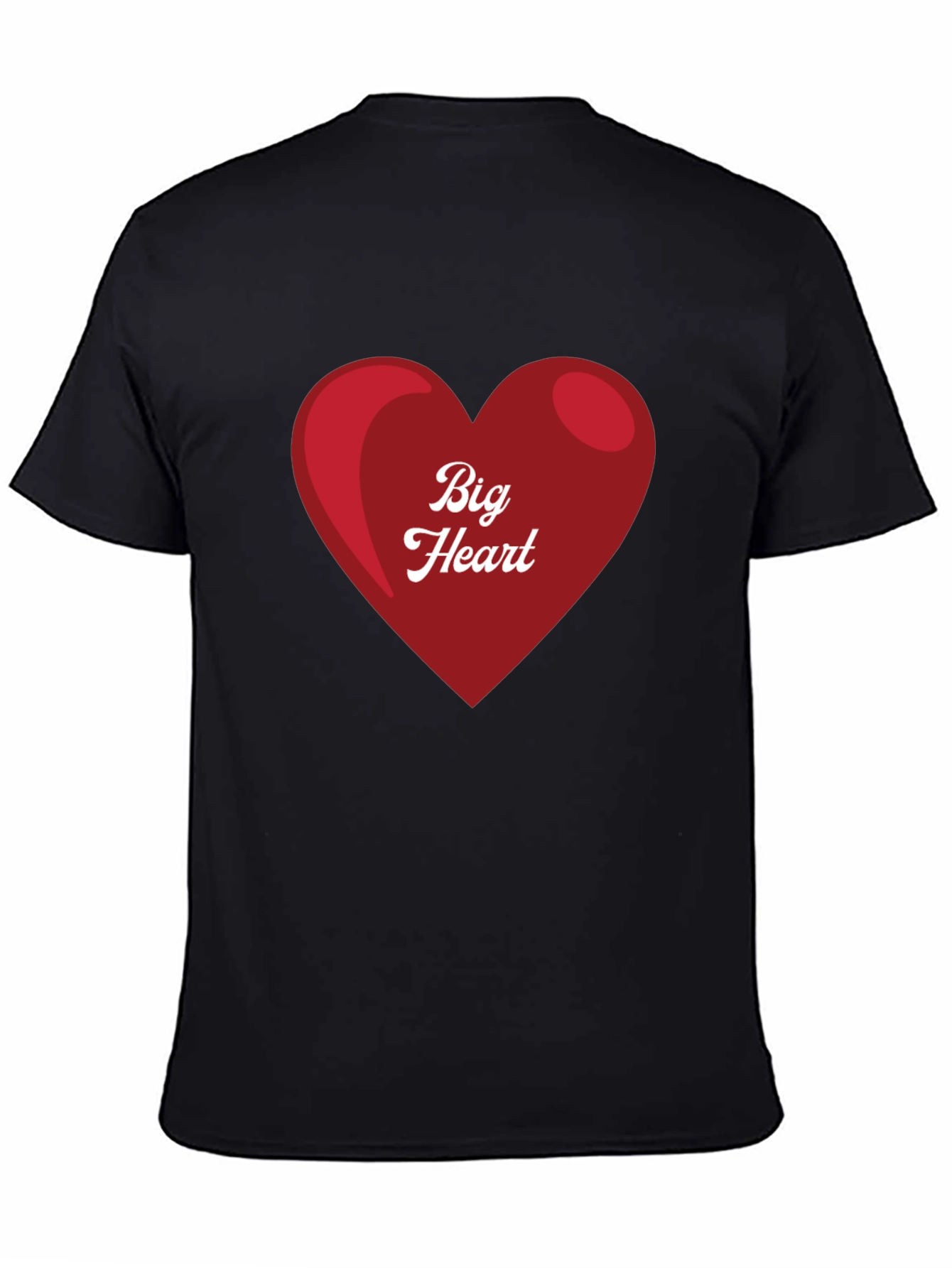 Big Heart Graphic Tee - Stylish Black T-Shirt