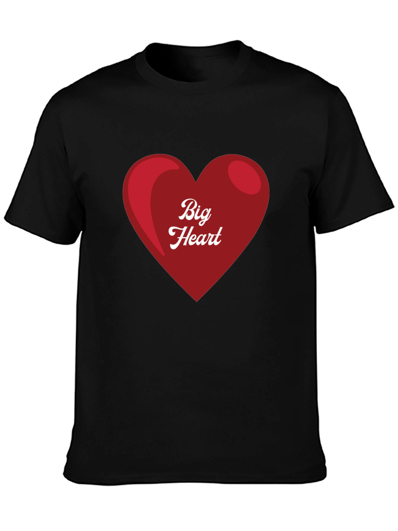 Big Heart Graphic Tee - Stylish Black T-Shirt