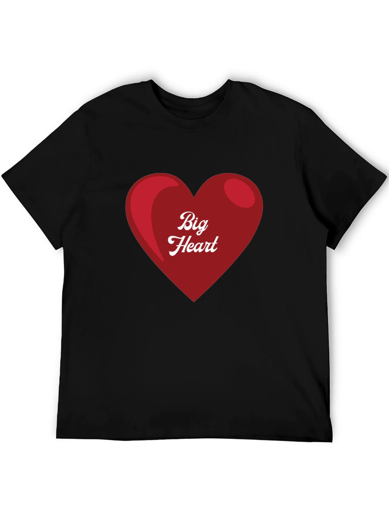 Big Heart Graphic Tee - Stylish Black T-Shirt
