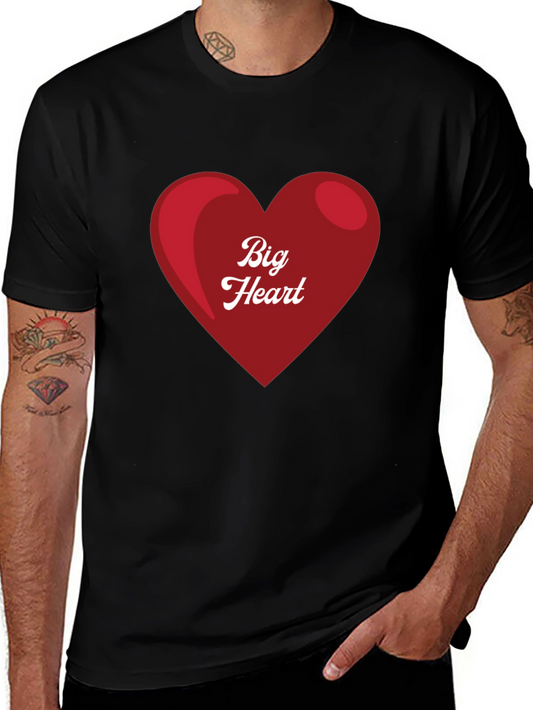 Big Heart Graphic Tee - Stylish Black T-Shirt