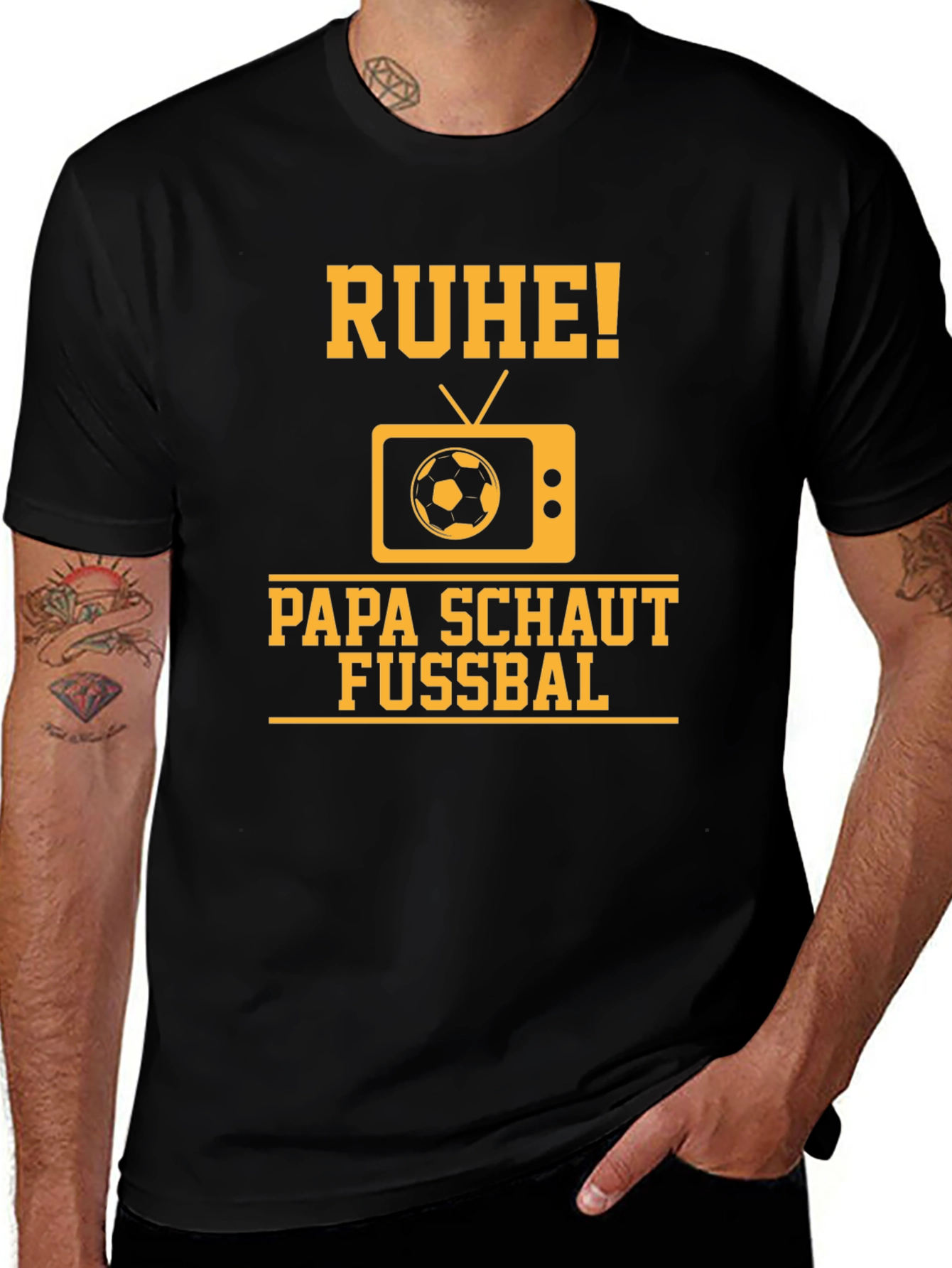 Ruhe Papa Schaut Fussbal T-Shirt