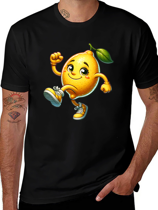 Cartoon Lemon Graphic T-Shirt