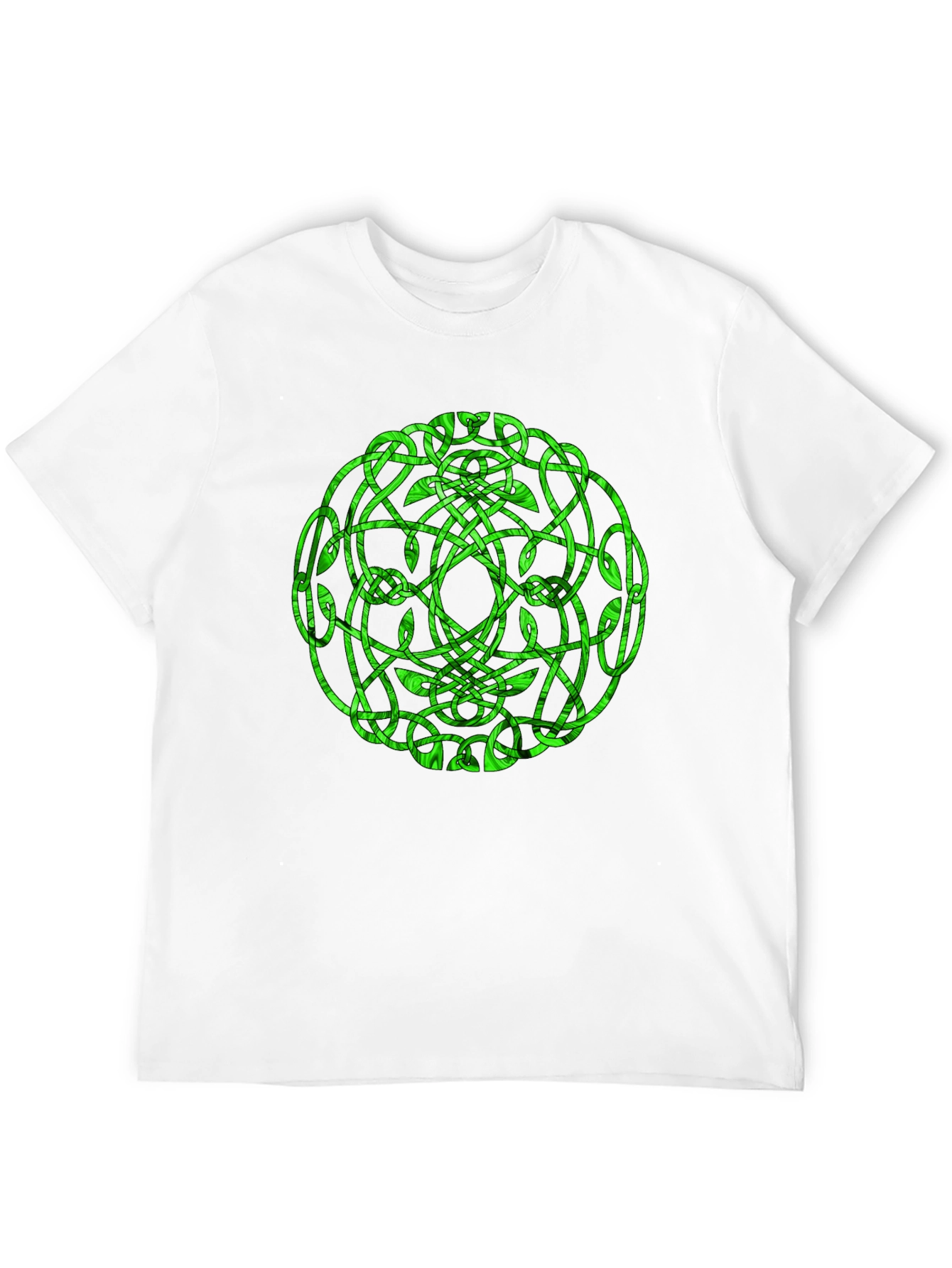 Celtic Knot Green Graphic Black T-Shirt