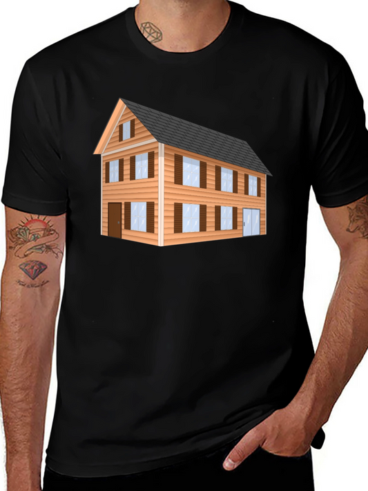 House Graphic Black T-Shirt