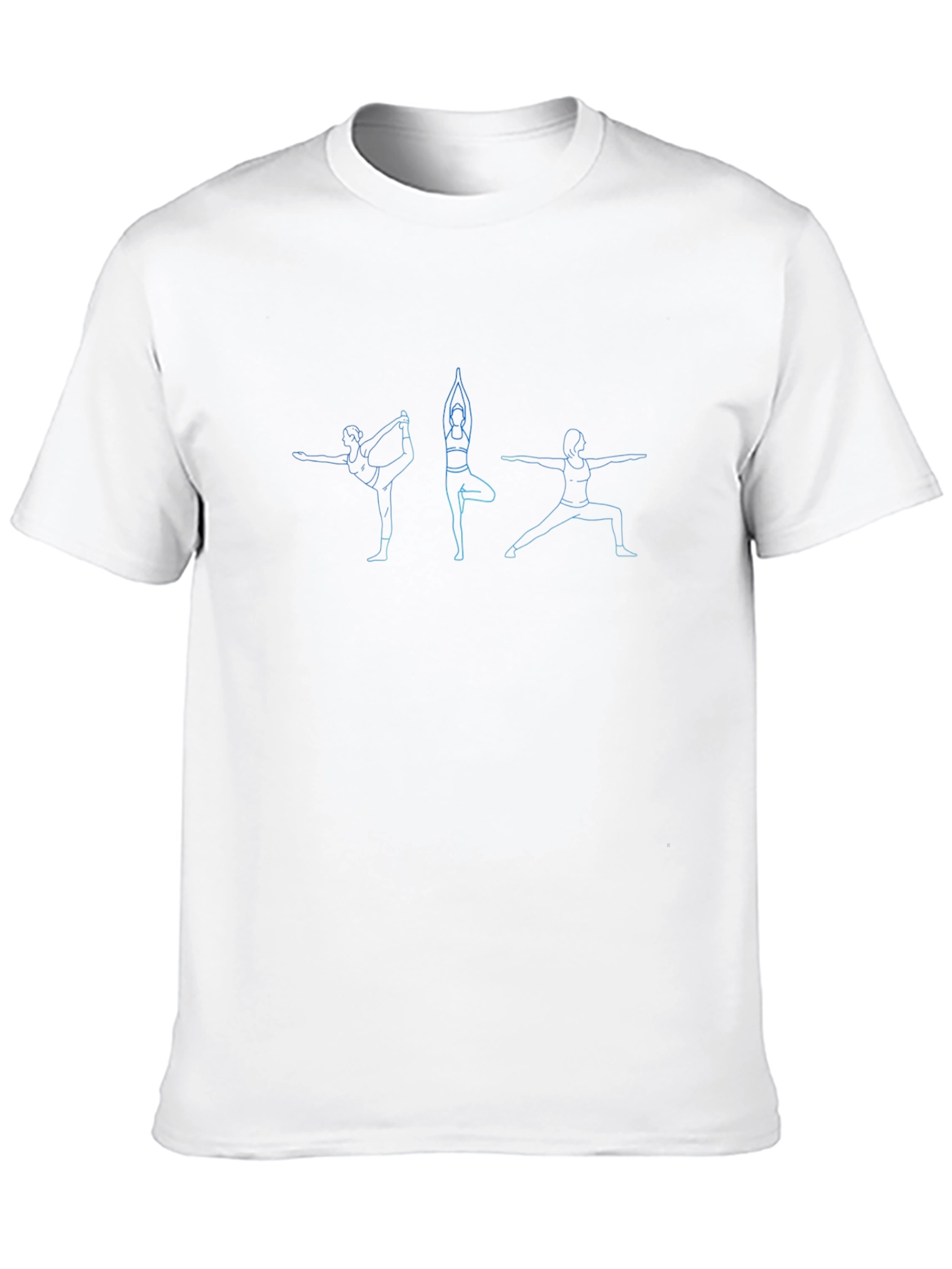 Yoga Poses Graphic Print Black T-Shirt
